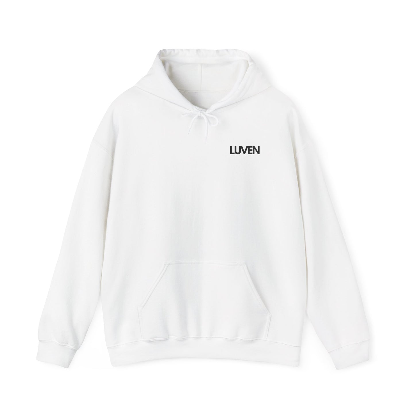 Comfortable Unisex Hooded Sweatshirt with Inspirational Design - Perfect for Relaxation and Everyday Wear - LUVEN