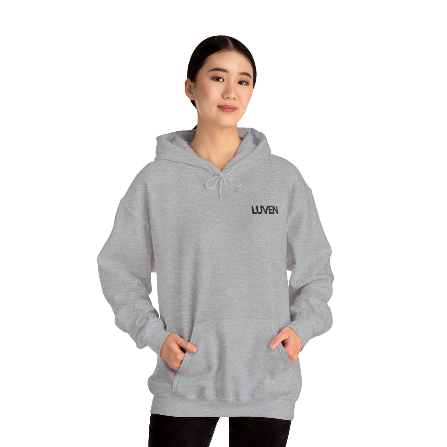 Comfortable Unisex Hooded Sweatshirt with Inspirational Design - Perfect for Relaxation and Everyday Wear - LUVEN