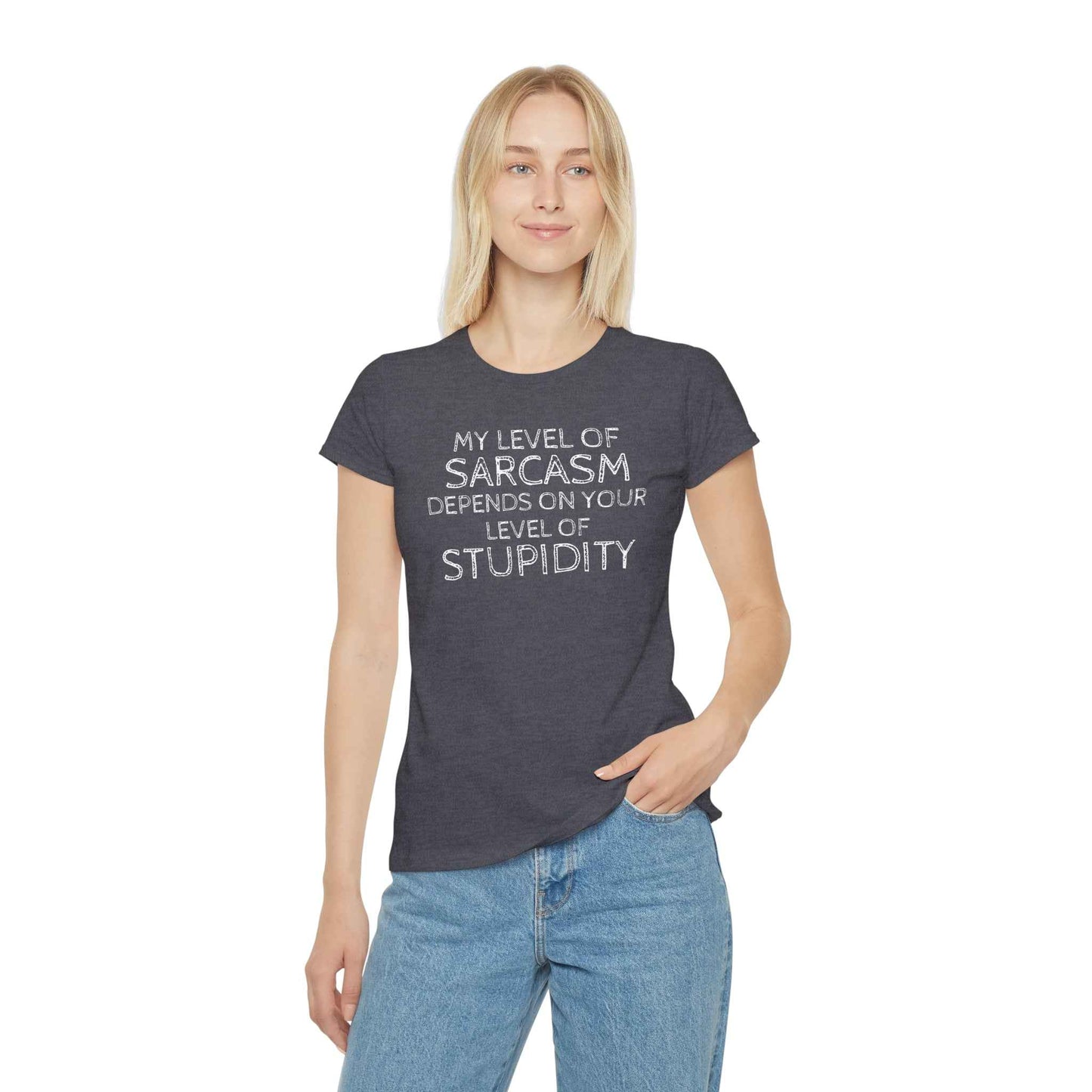 Sarcasm Level Women's T-Shirt - Funny Humor Tee for Casual Wear