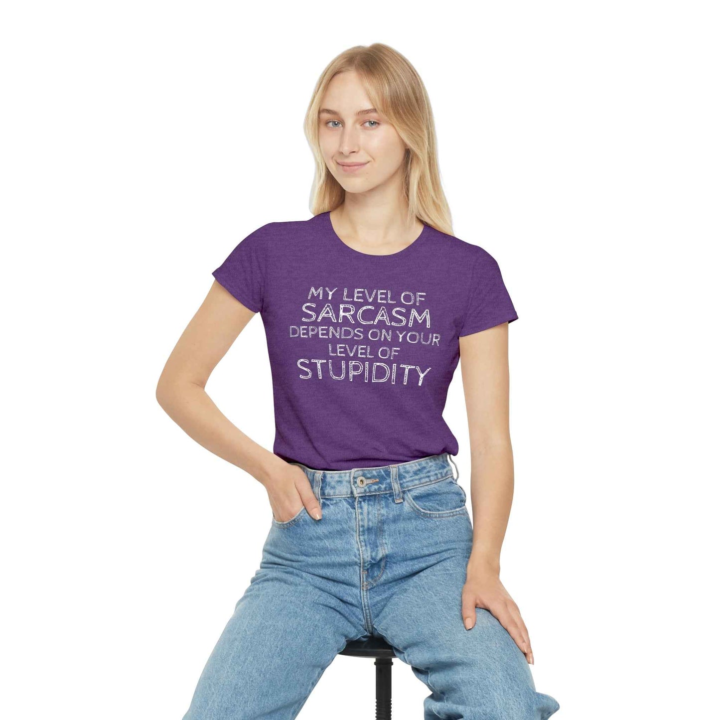 Sarcasm Level Women's T-Shirt - Funny Humor Tee for Casual Wear