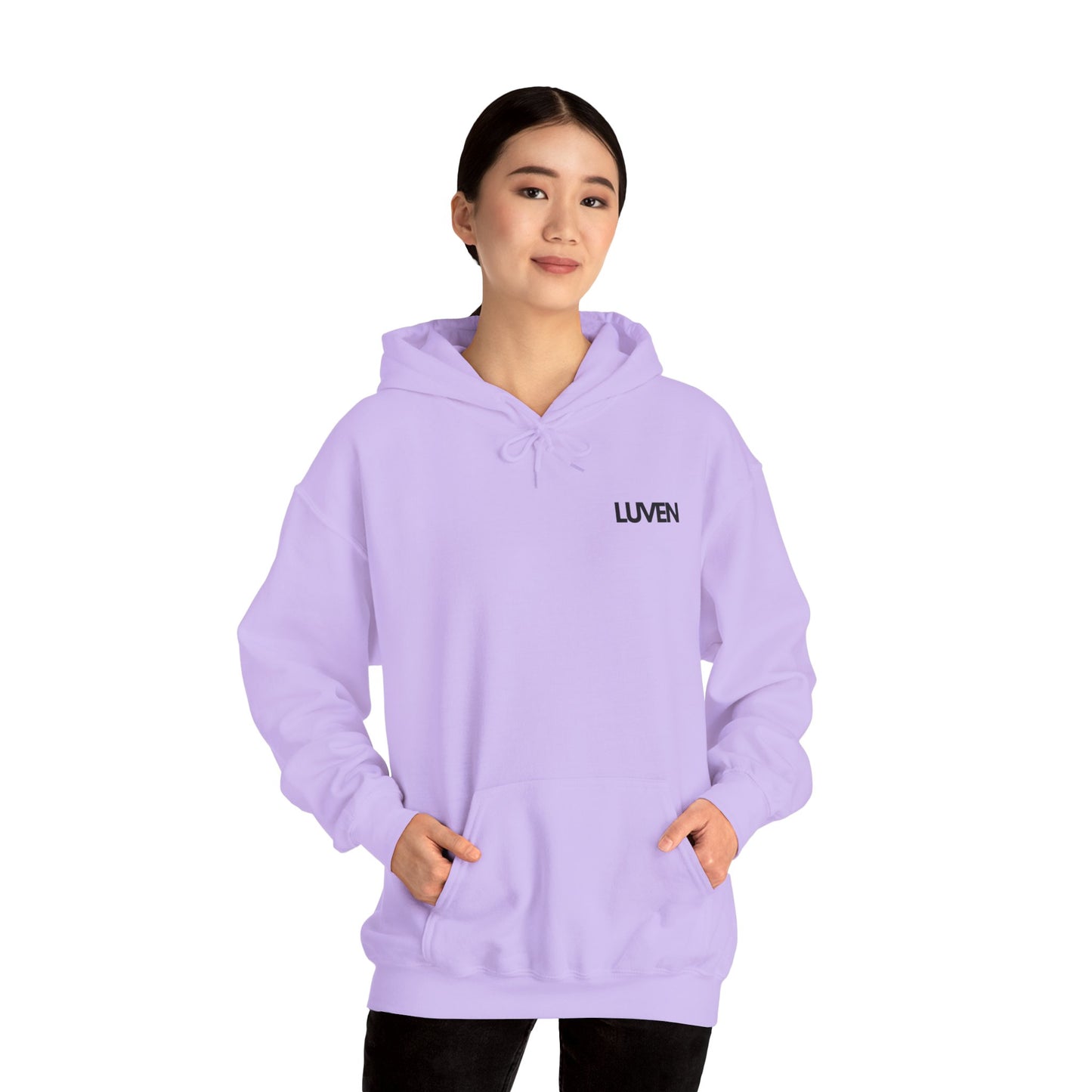 Comfortable Unisex Hooded Sweatshirt with Inspirational Design - Perfect for Relaxation and Everyday Wear - LUVEN
