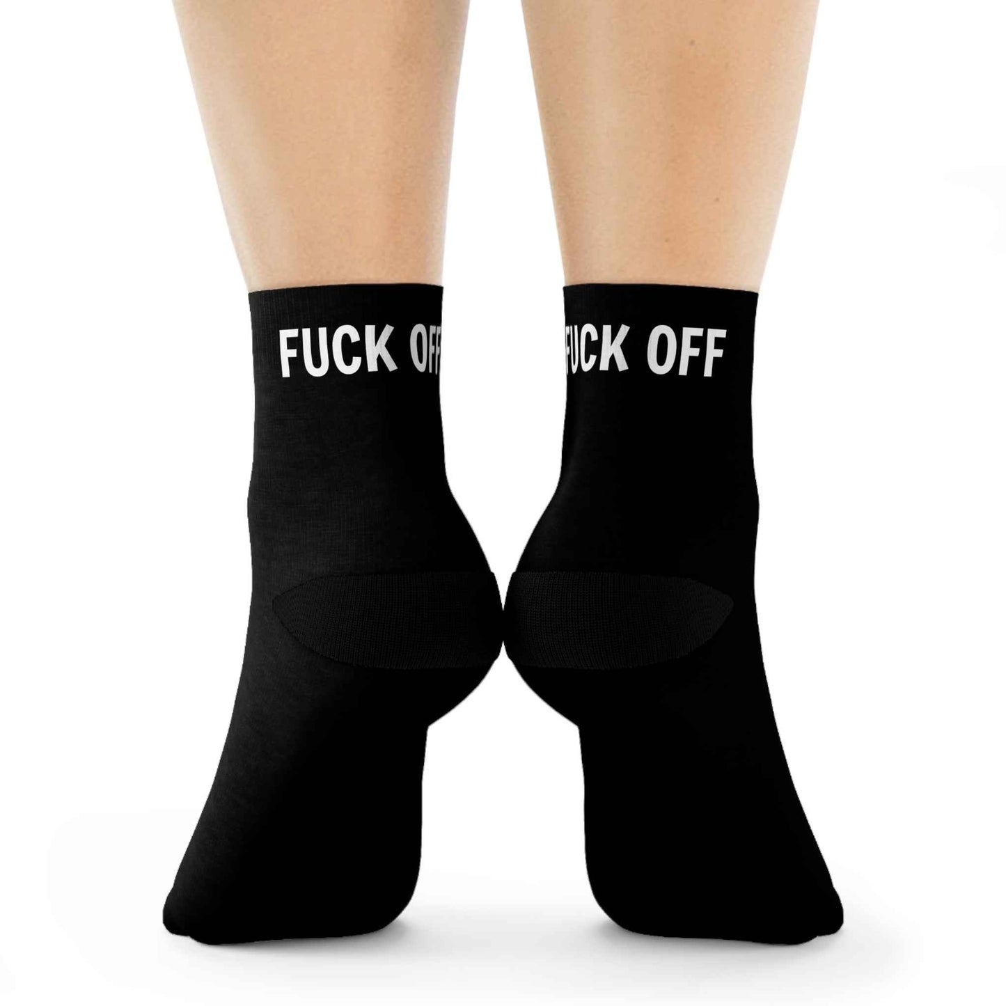 Funny Crew Socks - "Fuck Off" Statement Socks for Casual Wear