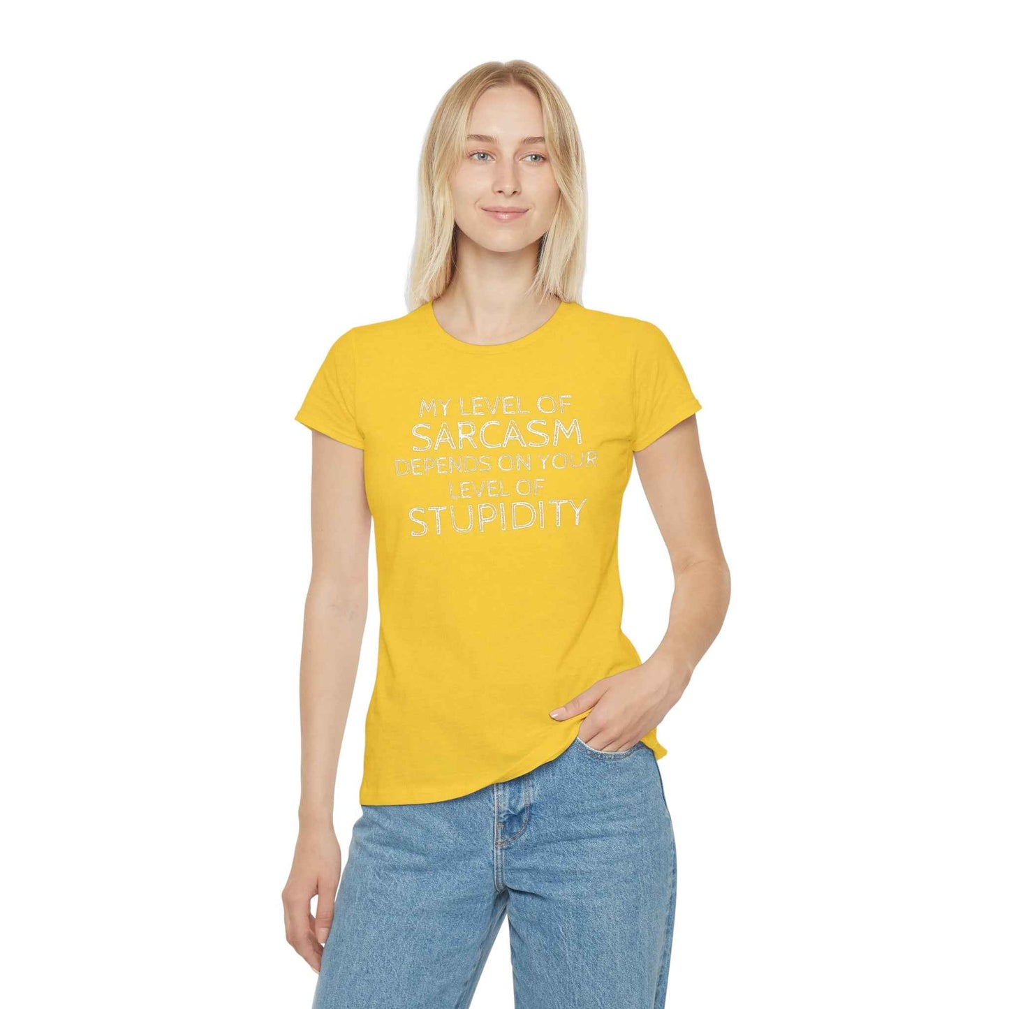 Sarcasm Level Women's T-Shirt - Funny Humor Tee for Casual Wear