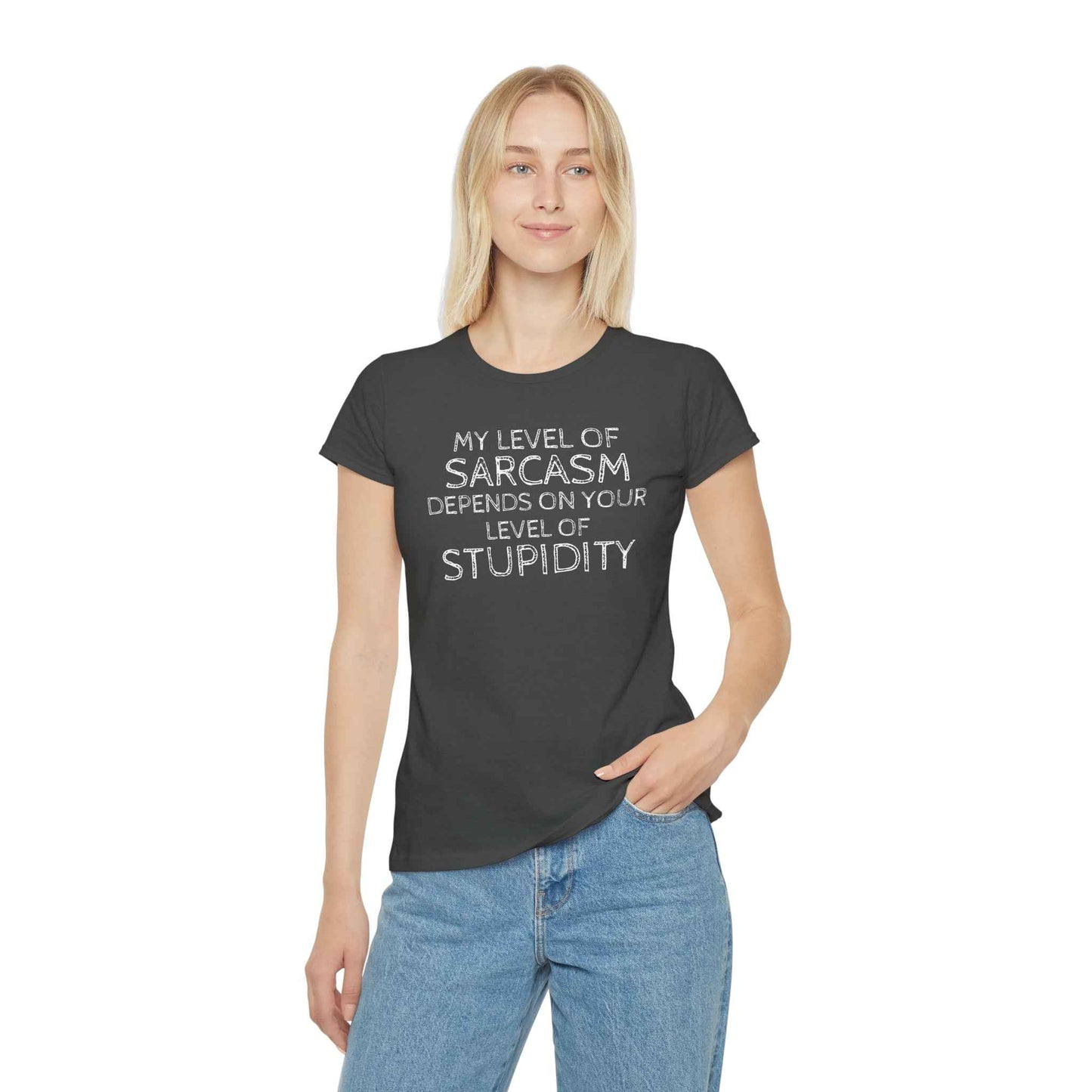 Sarcasm Level Women's T-Shirt - Funny Humor Tee for Casual Wear