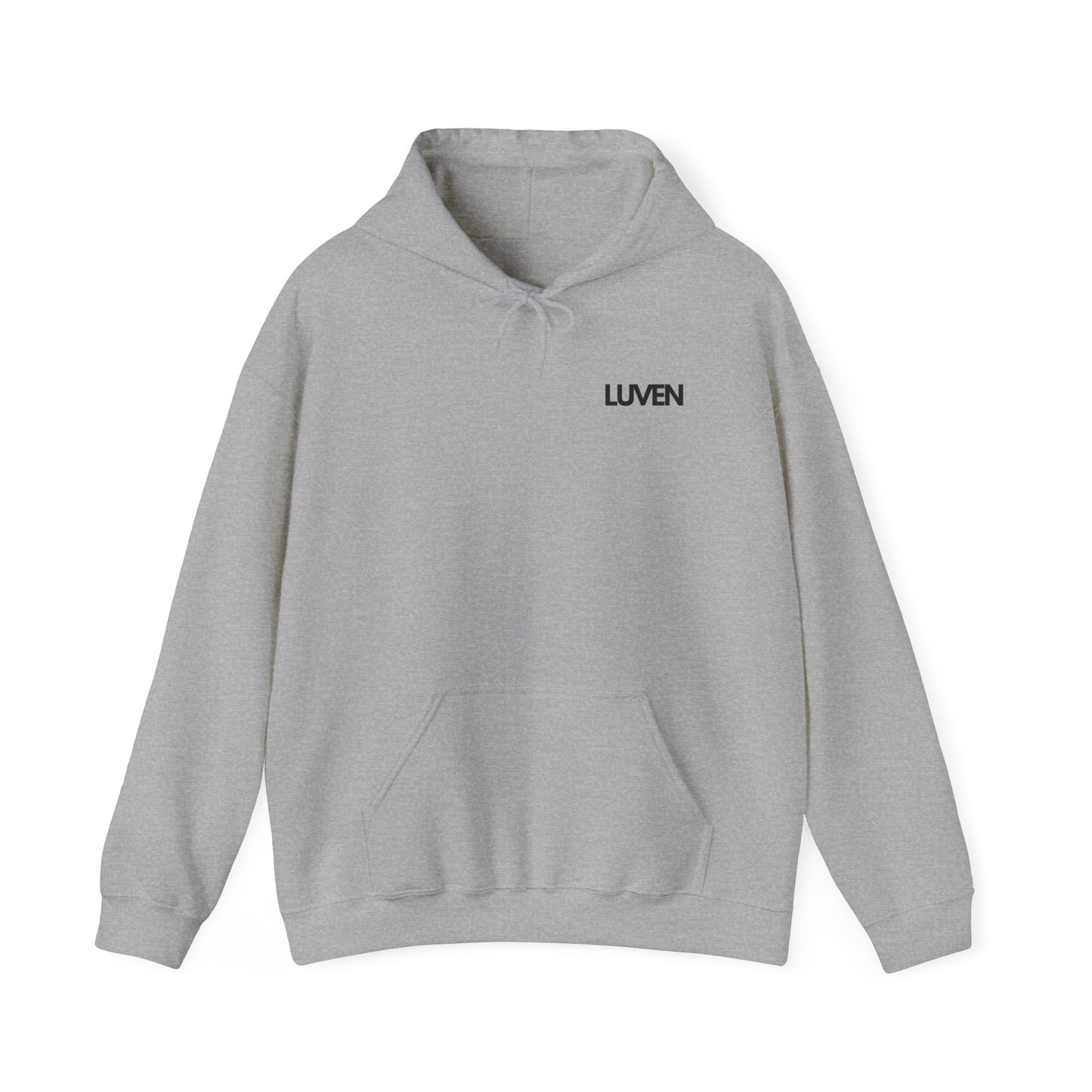 Comfortable Unisex Hooded Sweatshirt with Inspirational Design - Perfect for Relaxation and Everyday Wear - LUVEN