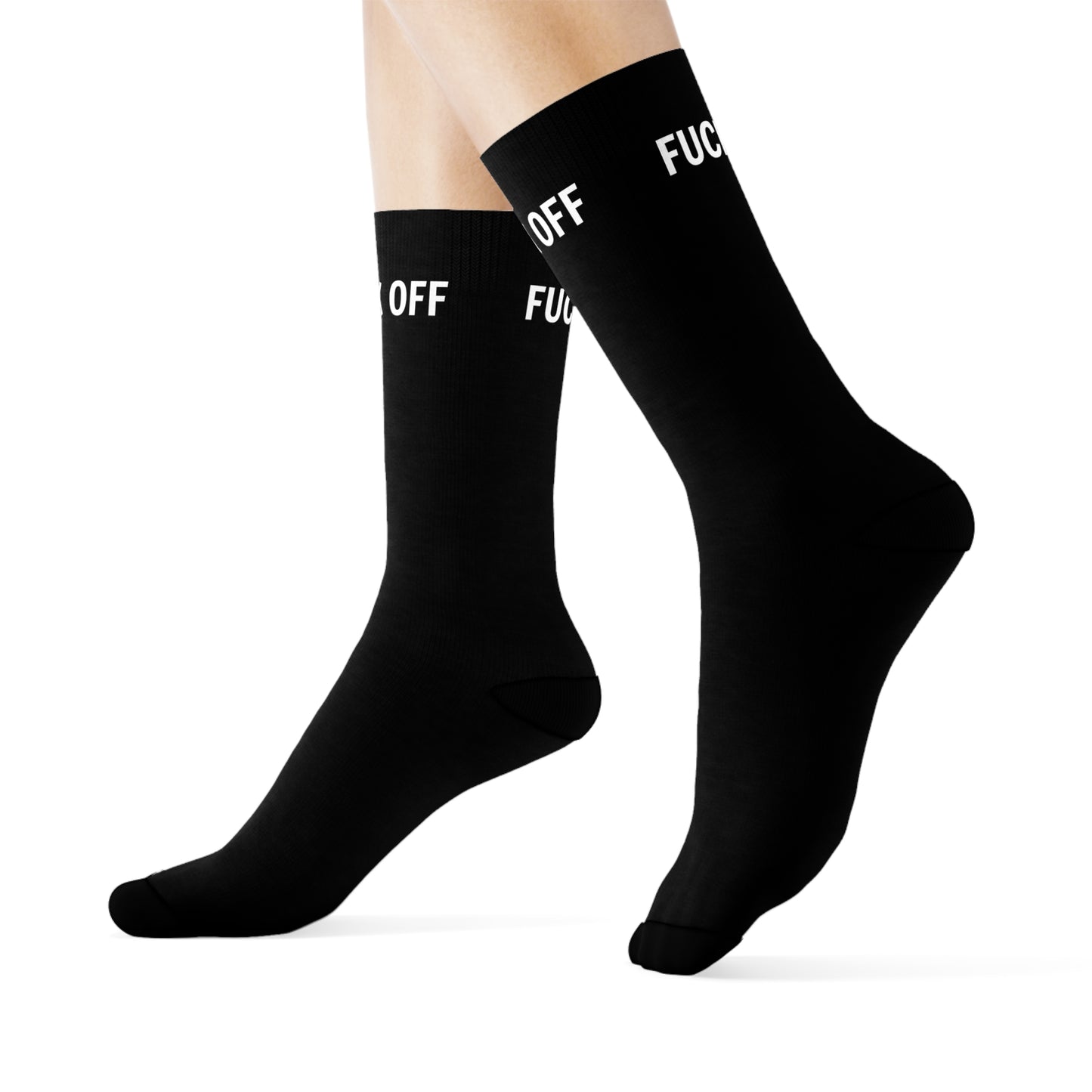 Funny Crew Socks - "Fuck Off" Statement Socks for Casual Wear - LUVEN