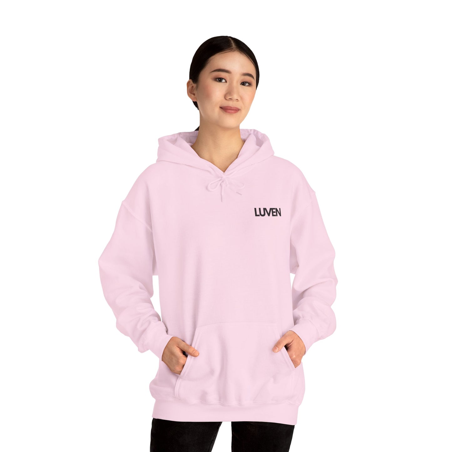 Comfortable Unisex Hooded Sweatshirt with Inspirational Design - Perfect for Relaxation and Everyday Wear - LUVEN