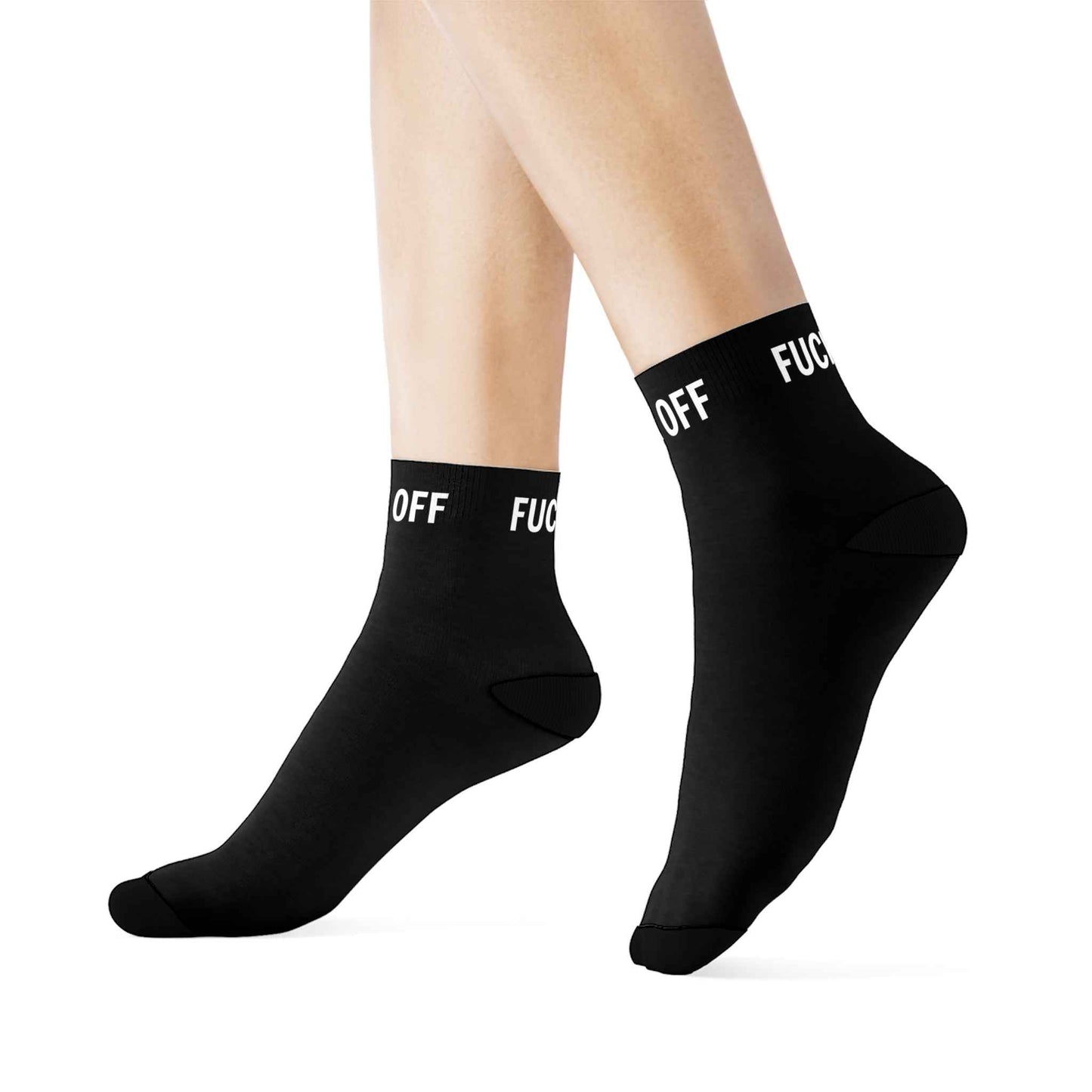 Funny Crew Socks - "Fuck Off" Statement Socks for Casual Wear