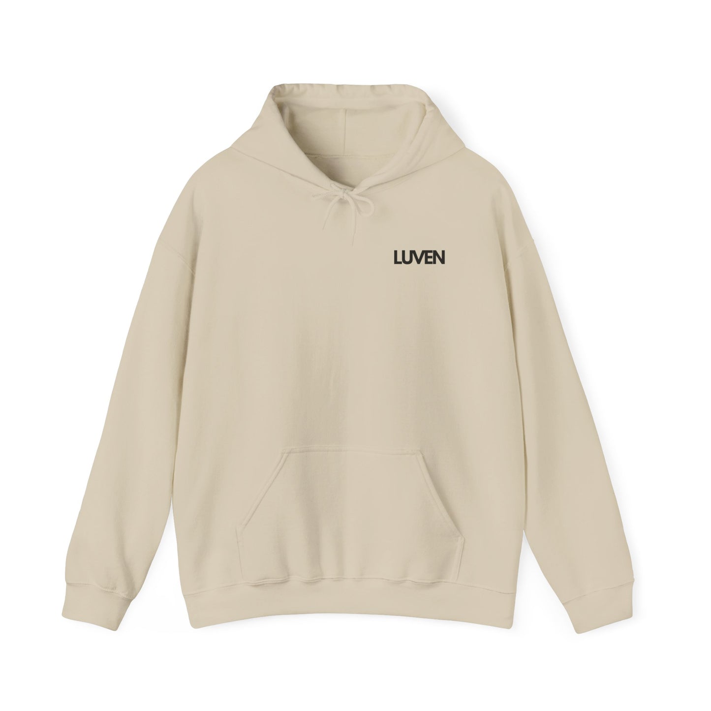 Comfortable Unisex Hooded Sweatshirt with Inspirational Design - Perfect for Relaxation and Everyday Wear - LUVEN