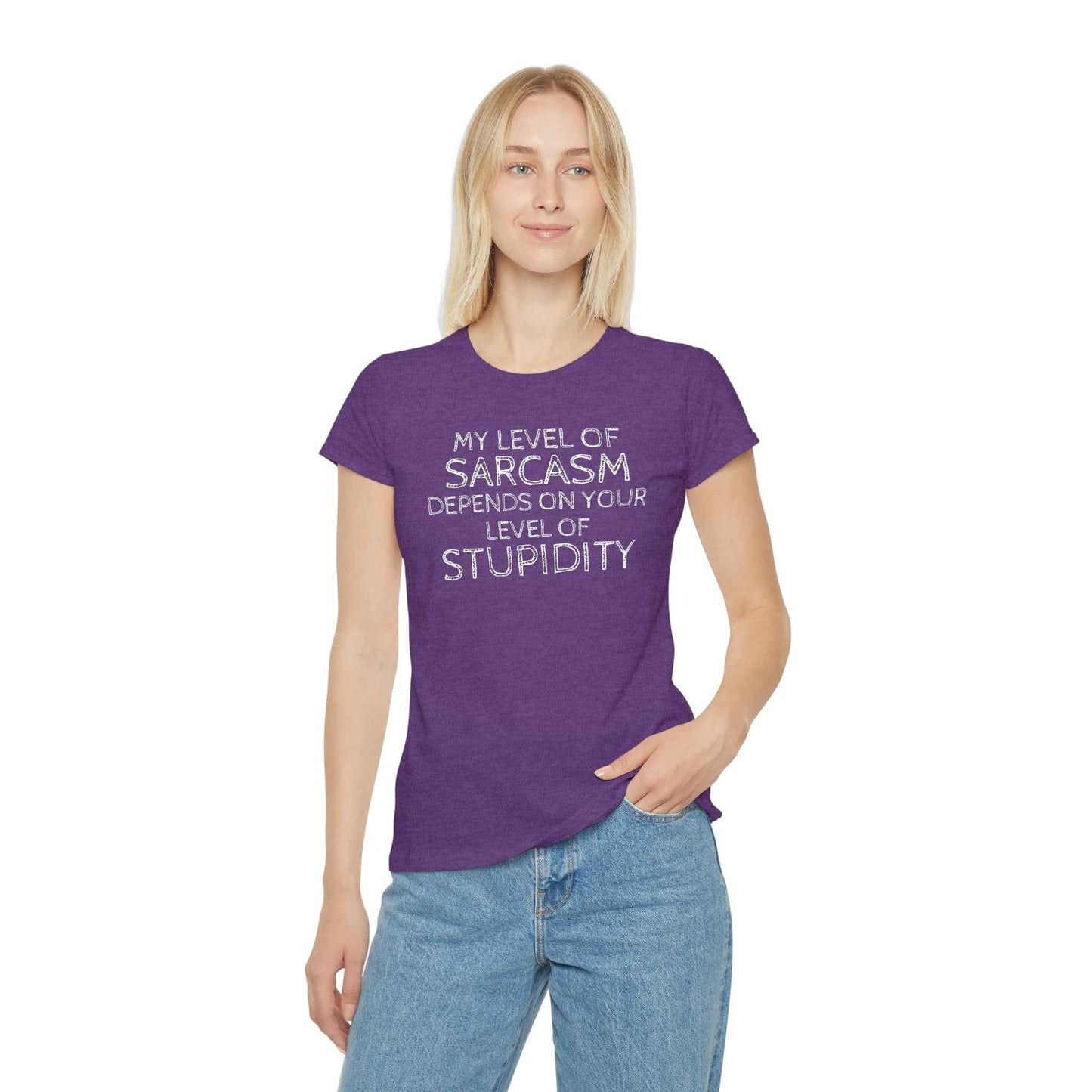 Sarcasm Level Women's T-Shirt - Funny Humor Tee for Casual Wear