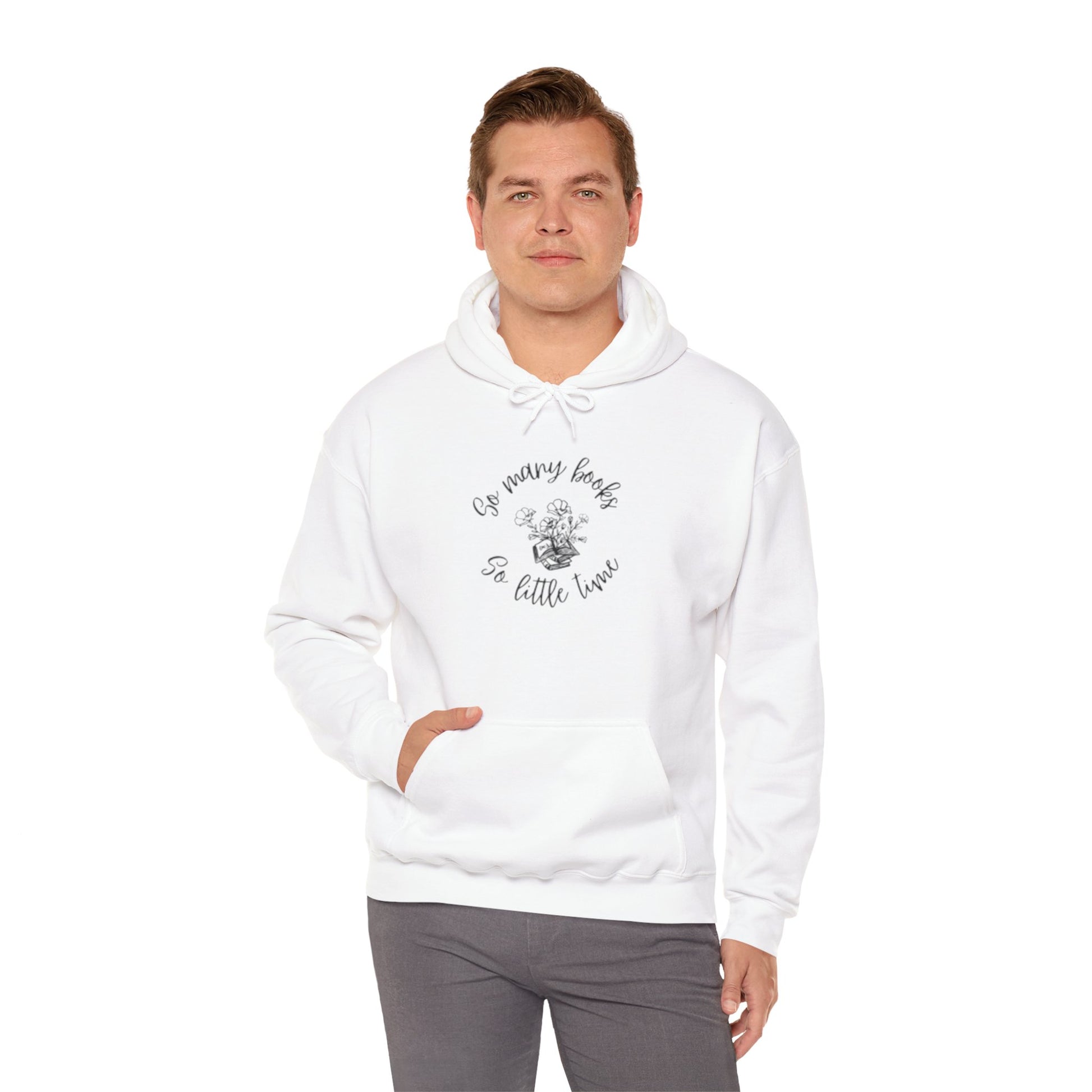 So Many Books Hooded Sweatshirt | Cozy Unisex Hoodie for Book Lovers - LUVEN