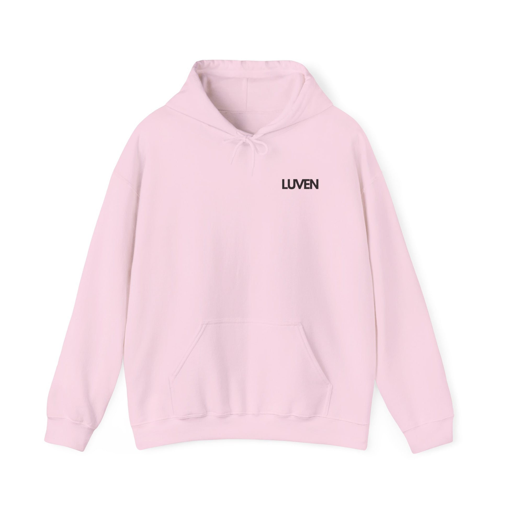 Comfortable Unisex Hooded Sweatshirt with Inspirational Design - Perfect for Relaxation and Everyday Wear - LUVEN