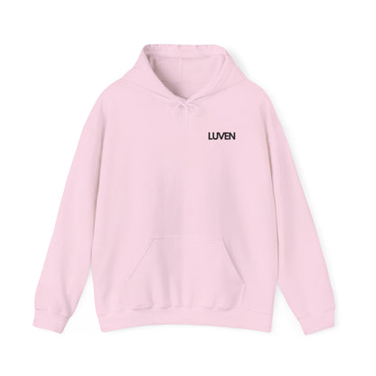 Comfortable Unisex Hooded Sweatshirt with Inspirational Design - Perfect for Relaxation and Everyday Wear - LUVEN