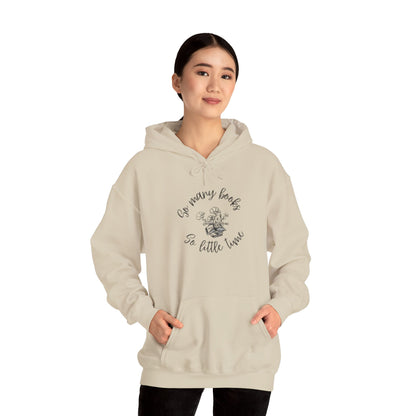 So Many Books Hooded Sweatshirt | Cozy Unisex Hoodie for Book Lovers - LUVEN