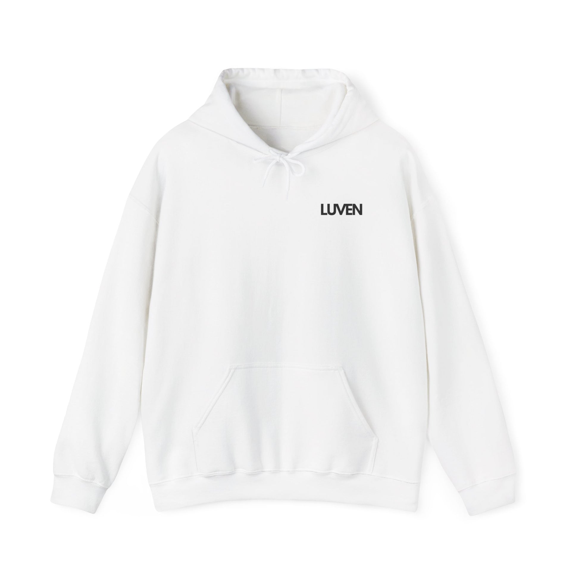 Comfortable Unisex Hooded Sweatshirt with Inspirational Design - Perfect for Relaxation and Everyday Wear - LUVEN