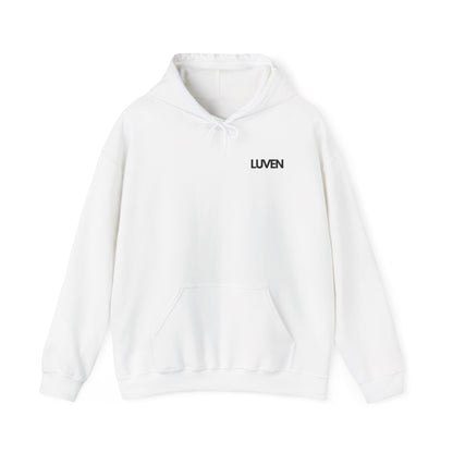 Comfortable Unisex Hooded Sweatshirt with Inspirational Design - Perfect for Relaxation and Everyday Wear - LUVEN
