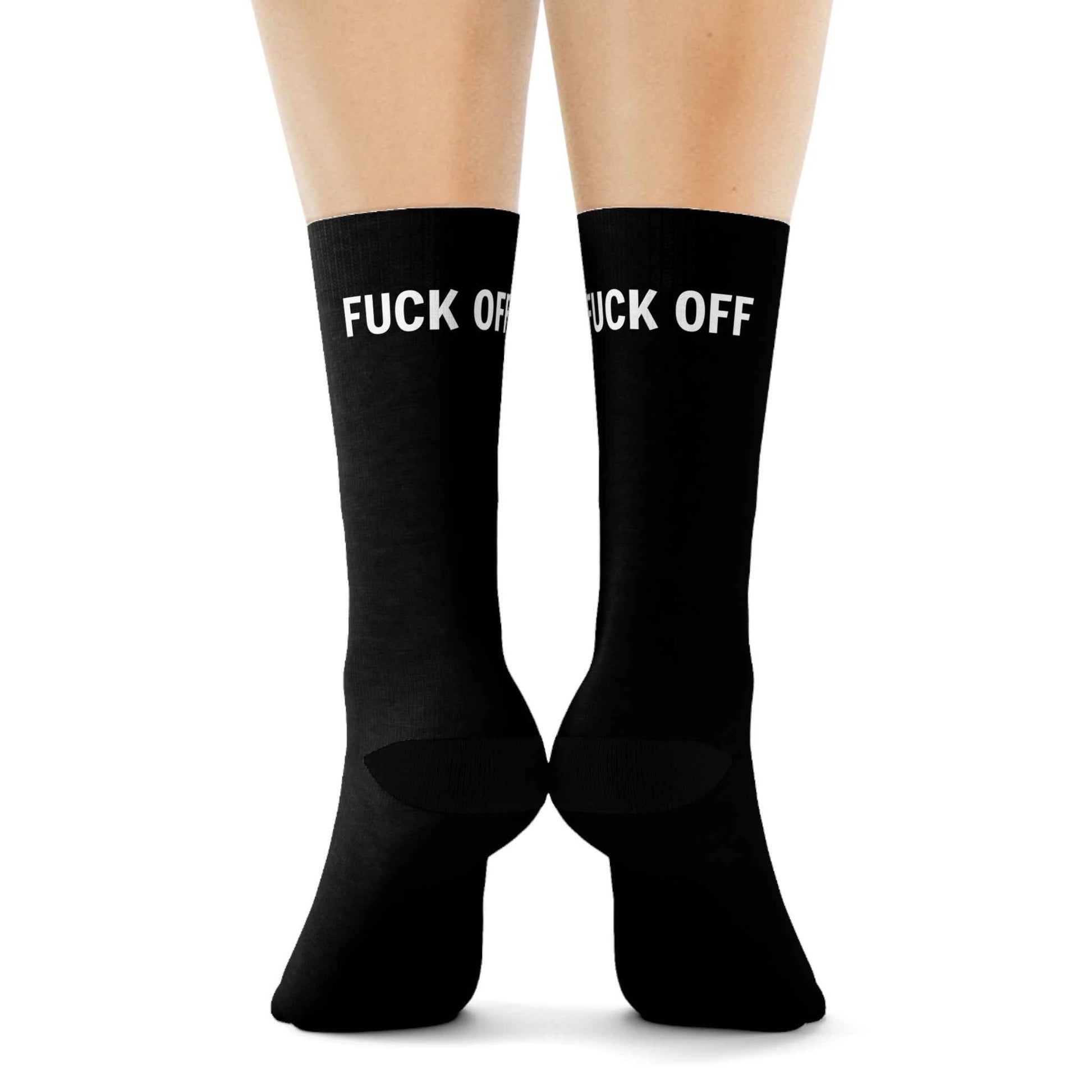 Funny Crew Socks - "Fuck Off" Statement Socks for Casual Wear