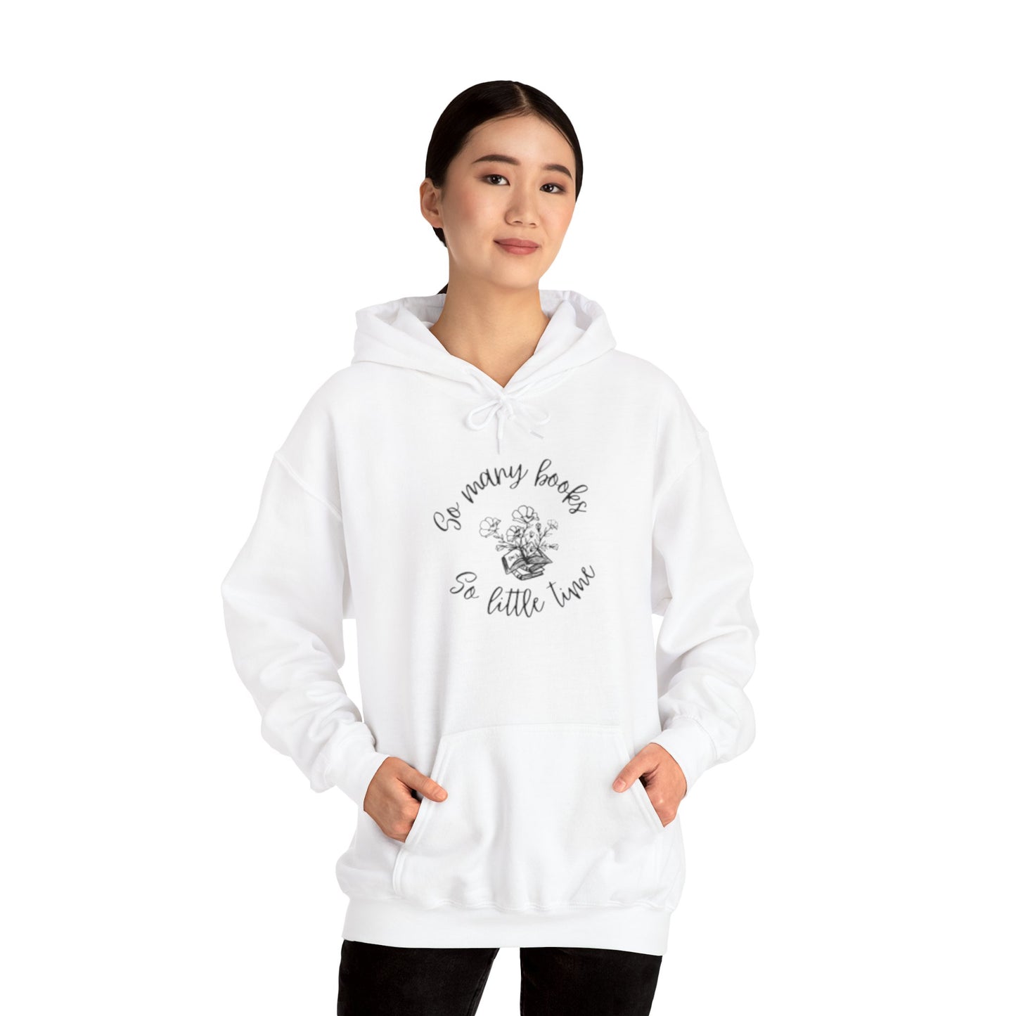 So Many Books Hooded Sweatshirt | Cozy Unisex Hoodie for Book Lovers - LUVEN