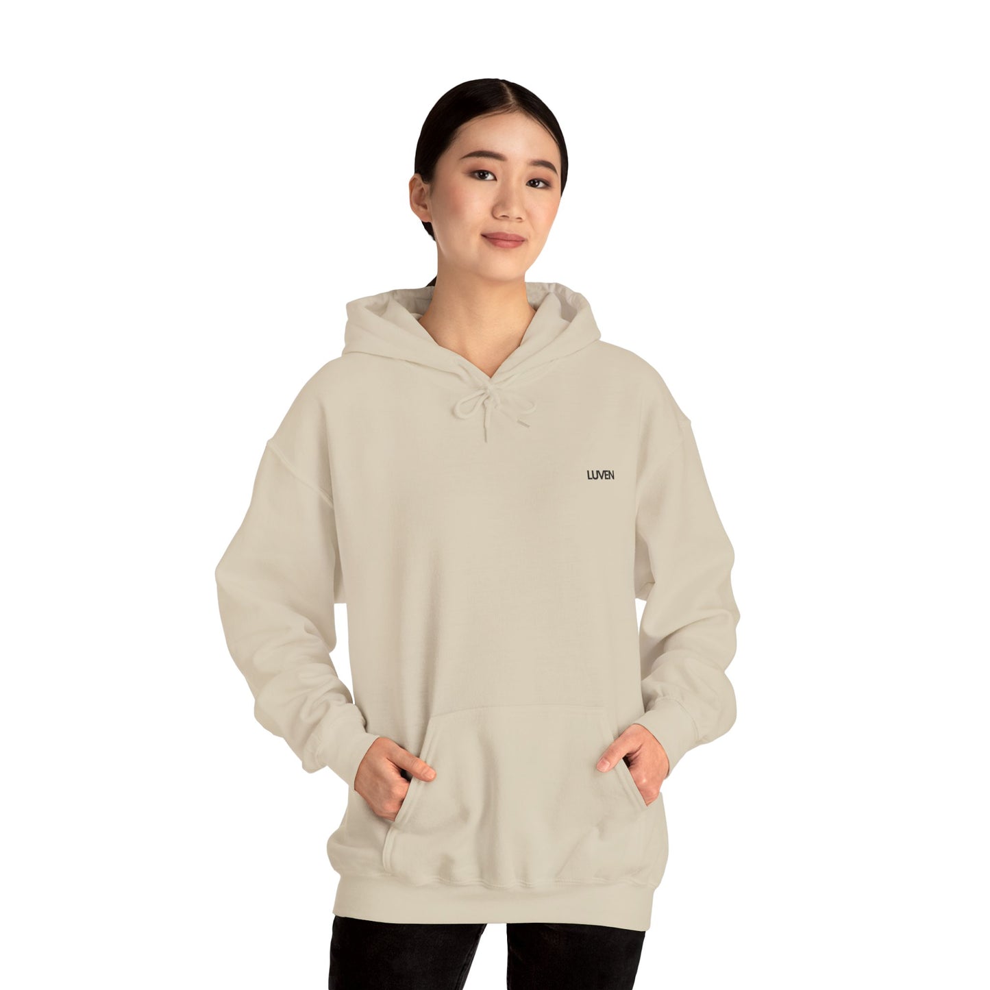 Positivity Vibes Unisex Hoodie with Uplifting Message - Comfort Blend - LUVEN