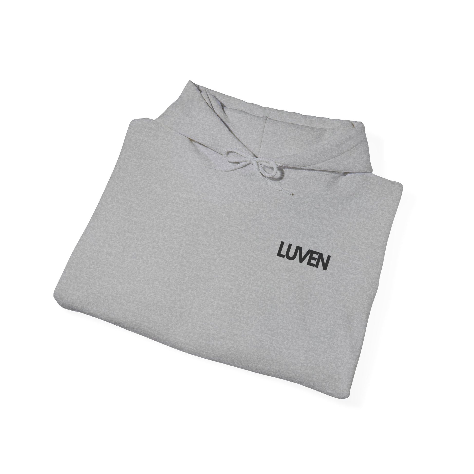 Comfortable Unisex Hooded Sweatshirt with Inspirational Design - Perfect for Relaxation and Everyday Wear - LUVEN
