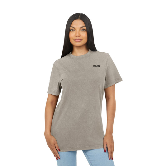 Trendy Acid Washed Tee - Casual Everyday Wear with LUVEN Design - LUVEN