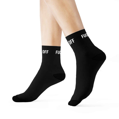 Funny Crew Socks - "Fuck Off" Statement Socks for Casual Wear