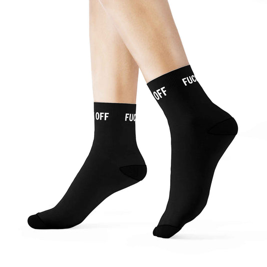 Funny Crew Socks - "Fuck Off" Statement Socks for Casual Wear