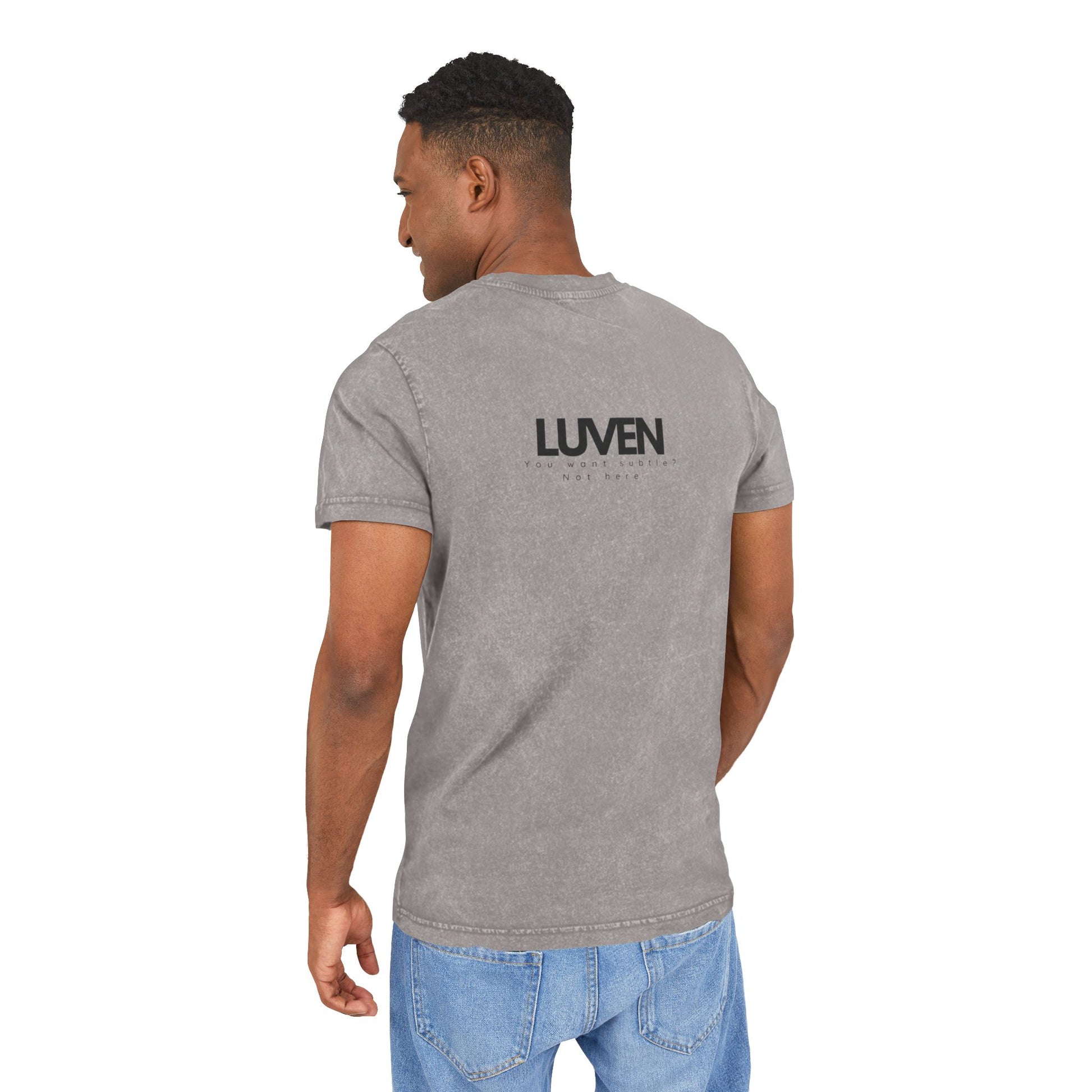 Trendy Acid Washed Tee - Casual Everyday Wear with LUVEN Design - LUVEN