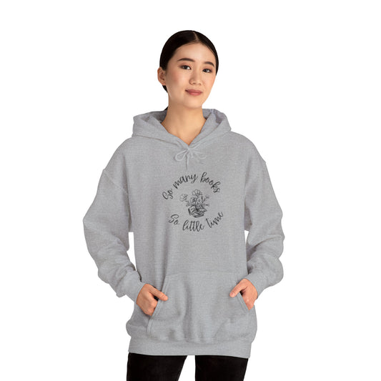 So Many Books Hooded Sweatshirt | Cozy Unisex Hoodie for Book Lovers - LUVEN