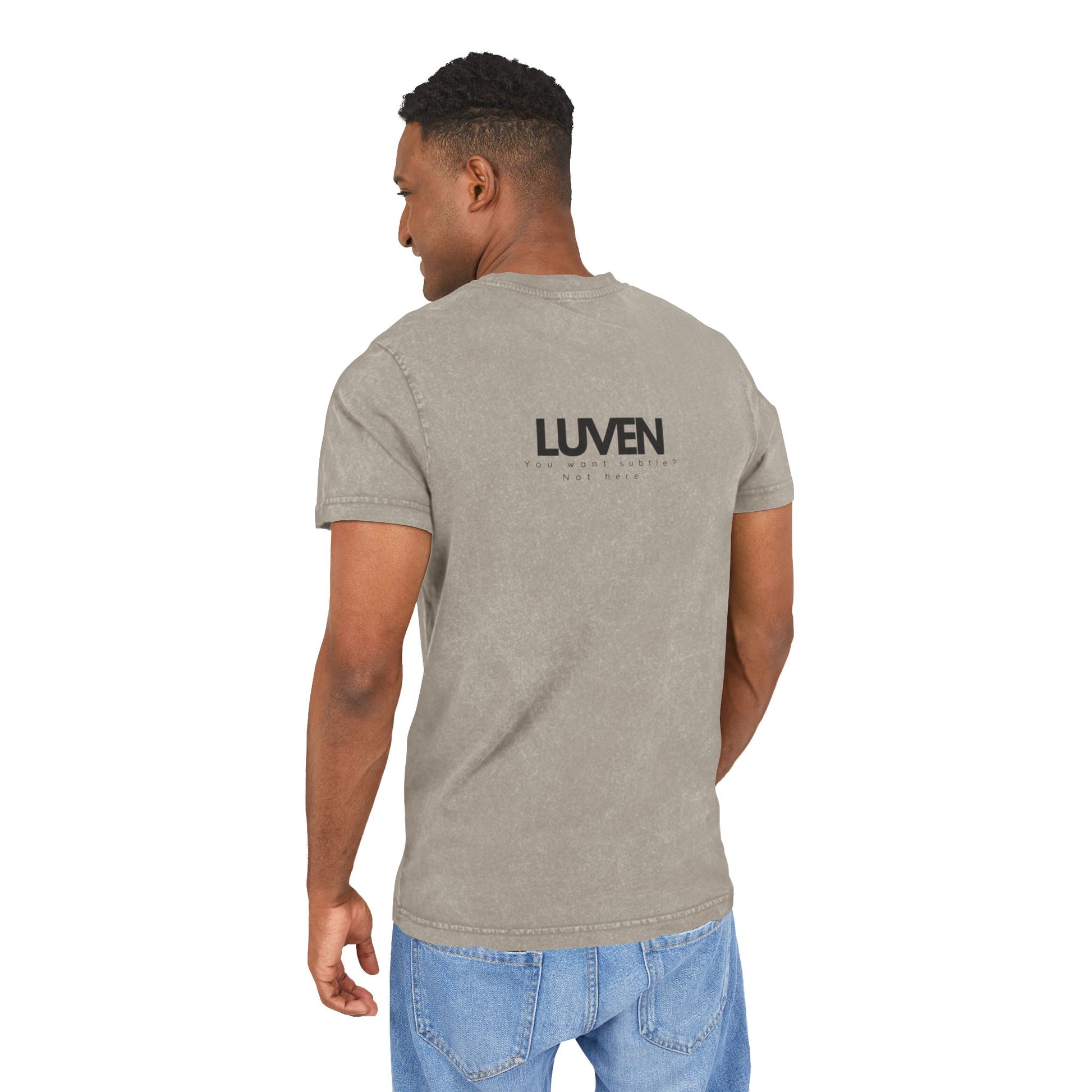 Trendy Acid Washed Tee - Casual Everyday Wear with LUVEN Design - LUVEN