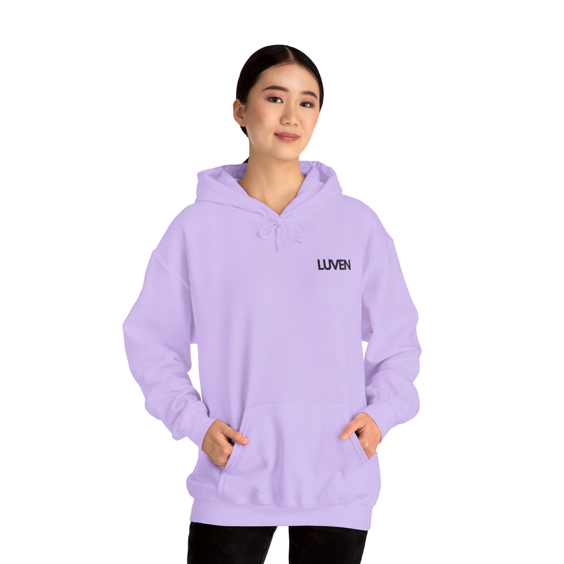Comfortable Unisex Hooded Sweatshirt with Inspirational Design - Perfect for Relaxation and Everyday Wear - LUVEN