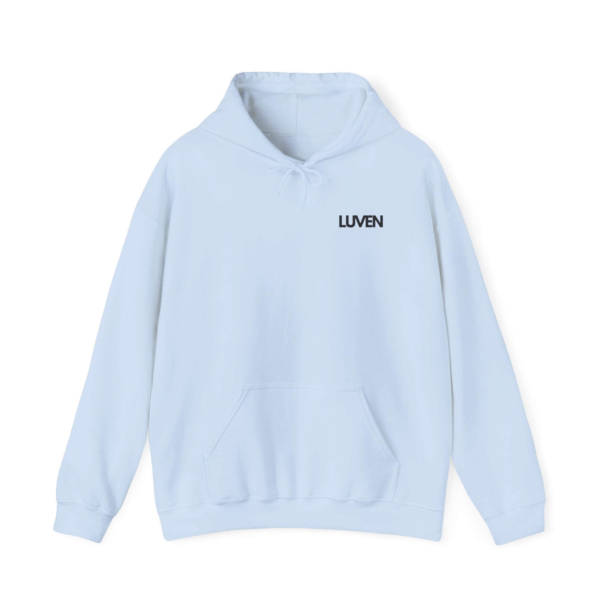 Comfortable Unisex Hooded Sweatshirt with Inspirational Design - Perfect for Relaxation and Everyday Wear - LUVEN