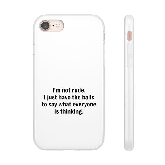 Funny Flexi Case - 'I'm Not Rude, Just Honest' Smartphone Cover - LUVEN