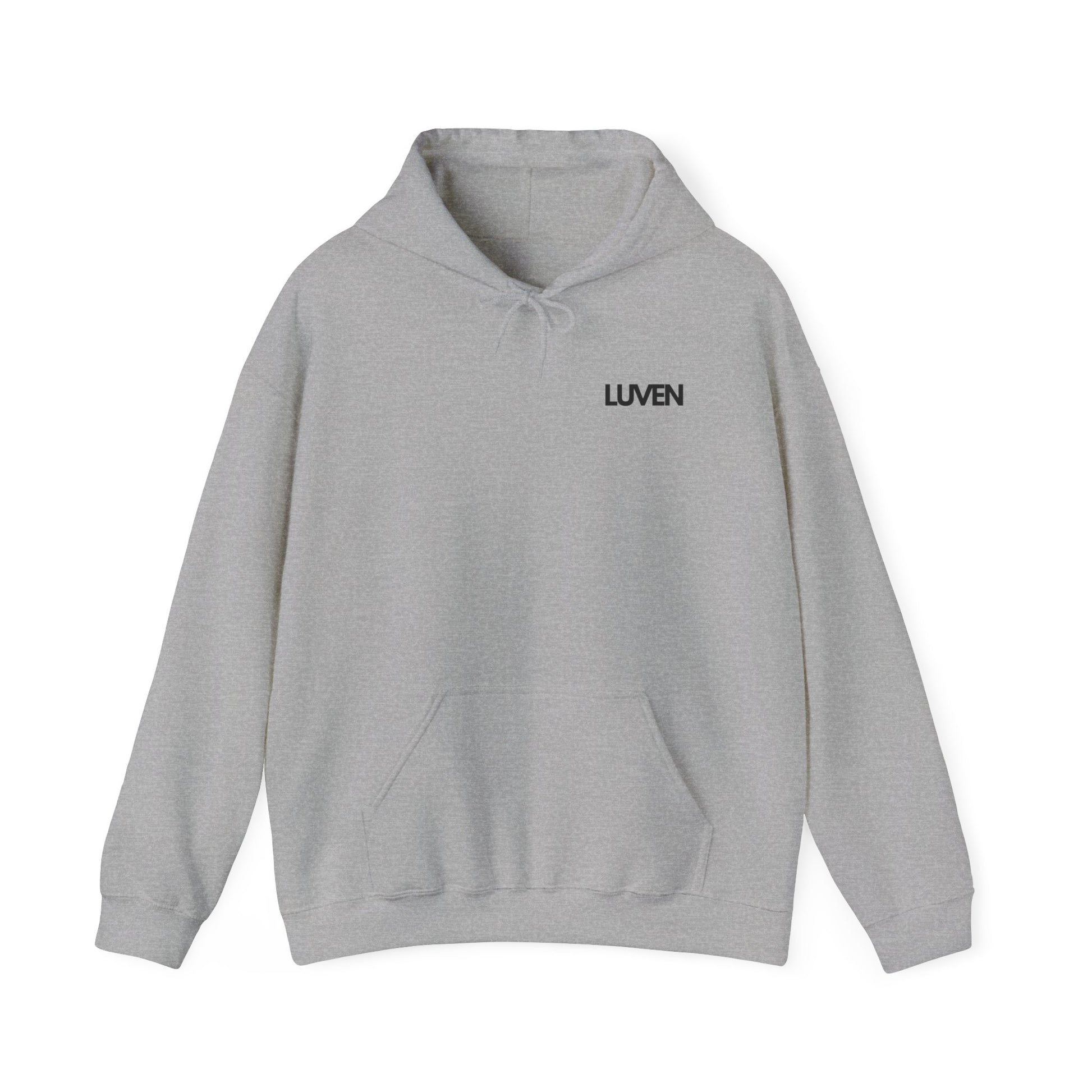 Comfortable Unisex Hooded Sweatshirt with Inspirational Design - Perfect for Relaxation and Everyday Wear - LUVEN