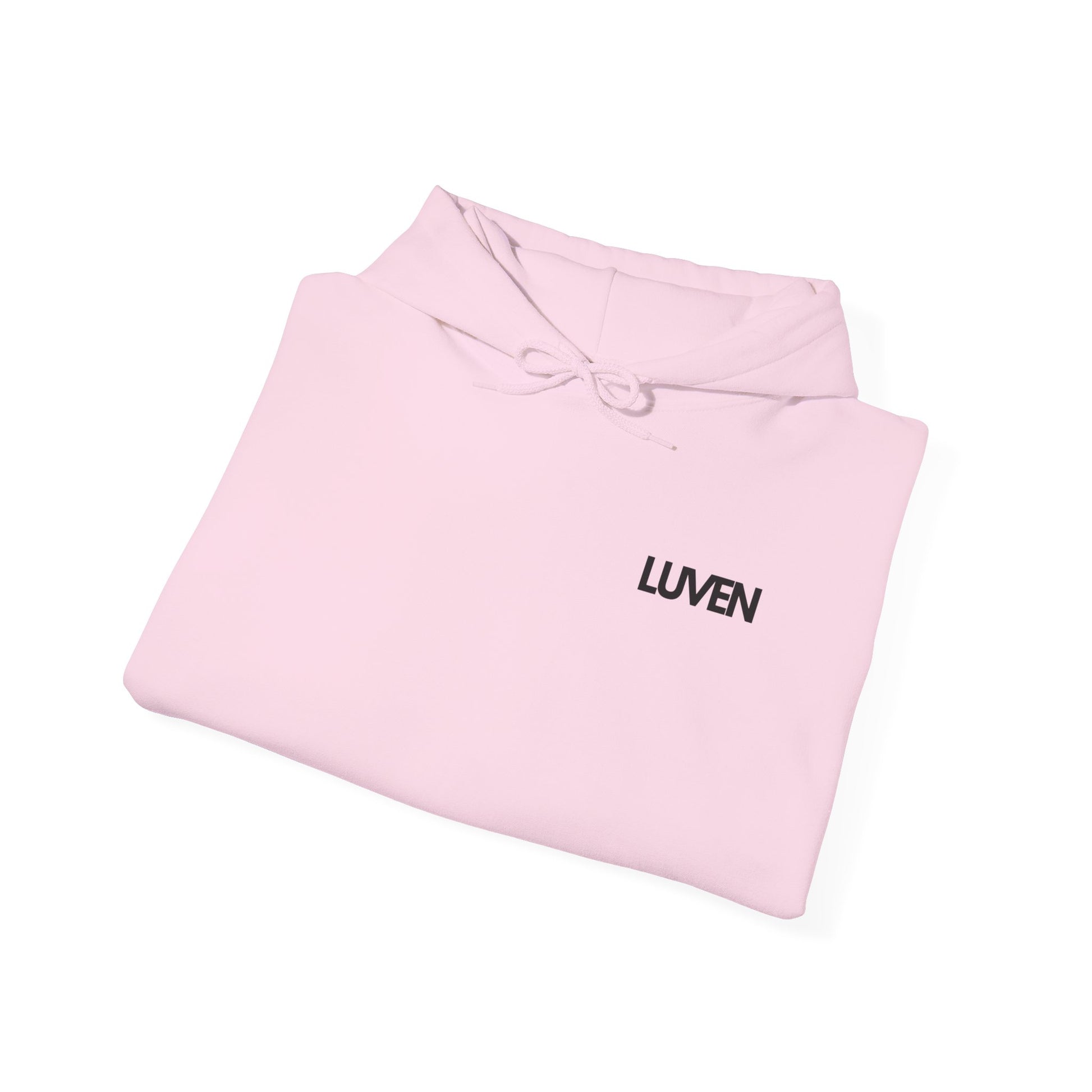 Comfortable Unisex Hooded Sweatshirt with Inspirational Design - Perfect for Relaxation and Everyday Wear - LUVEN