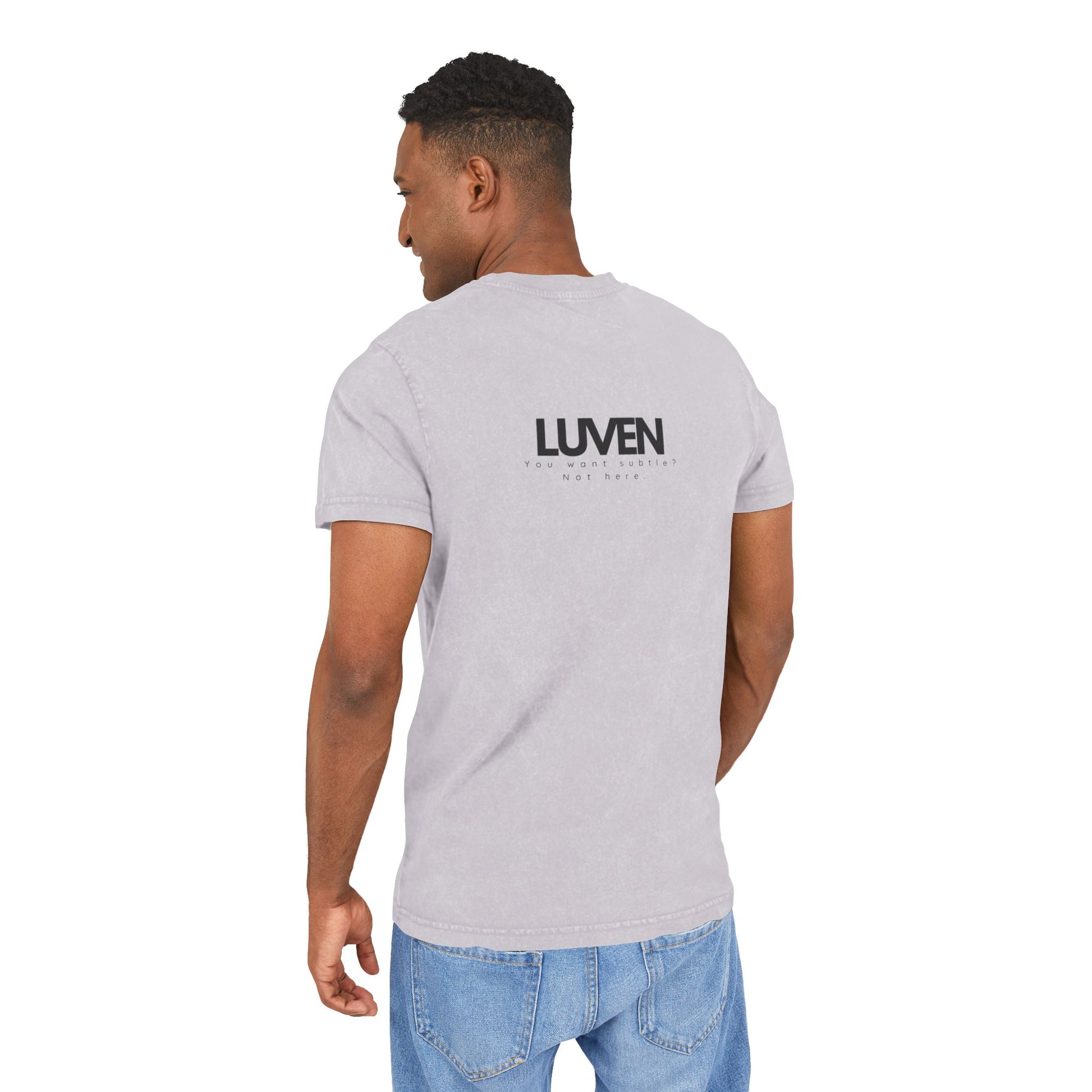 Trendy Acid Washed Tee - Casual Everyday Wear with LUVEN Design - LUVEN