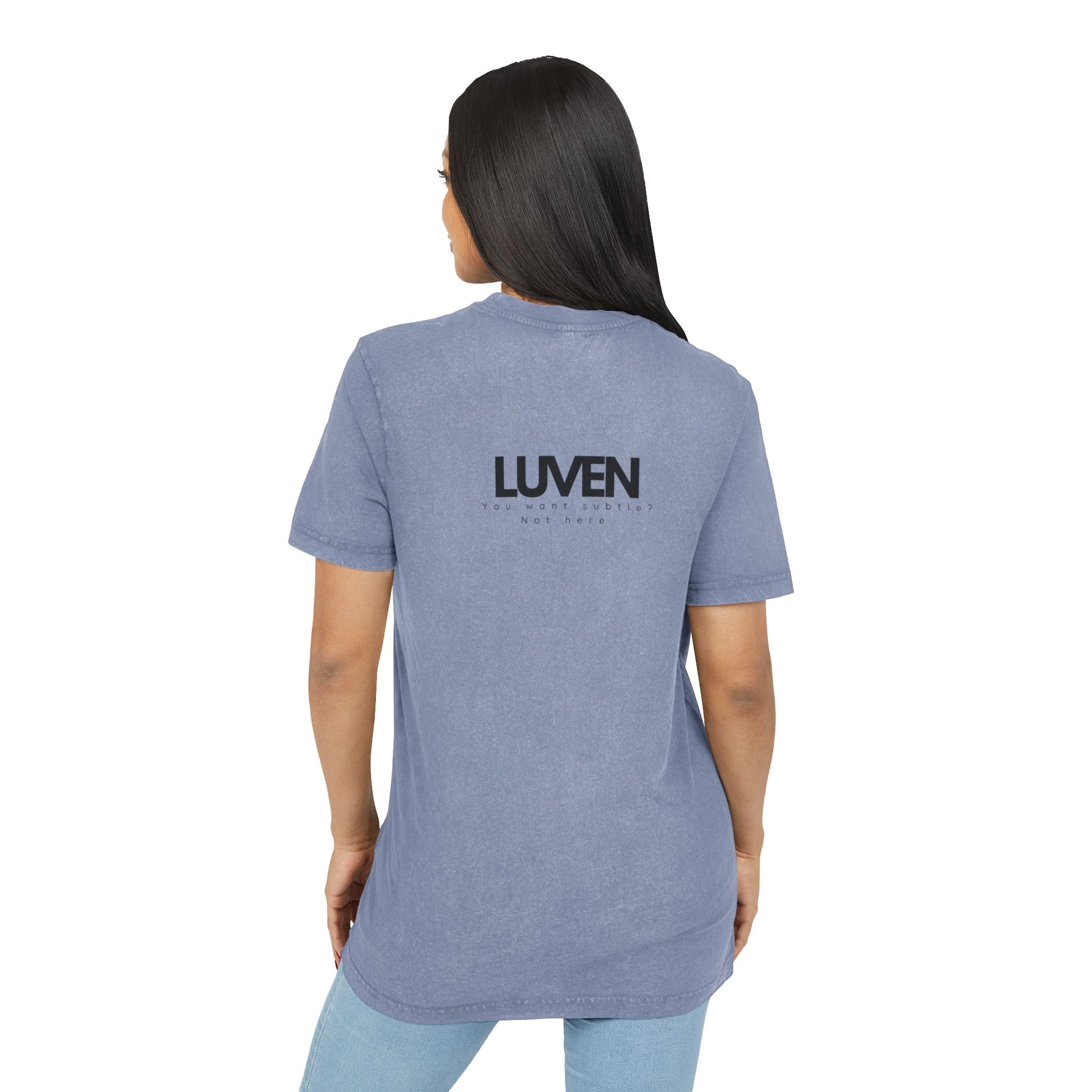 Trendy Acid Washed Tee - Casual Everyday Wear with LUVEN Design - LUVEN