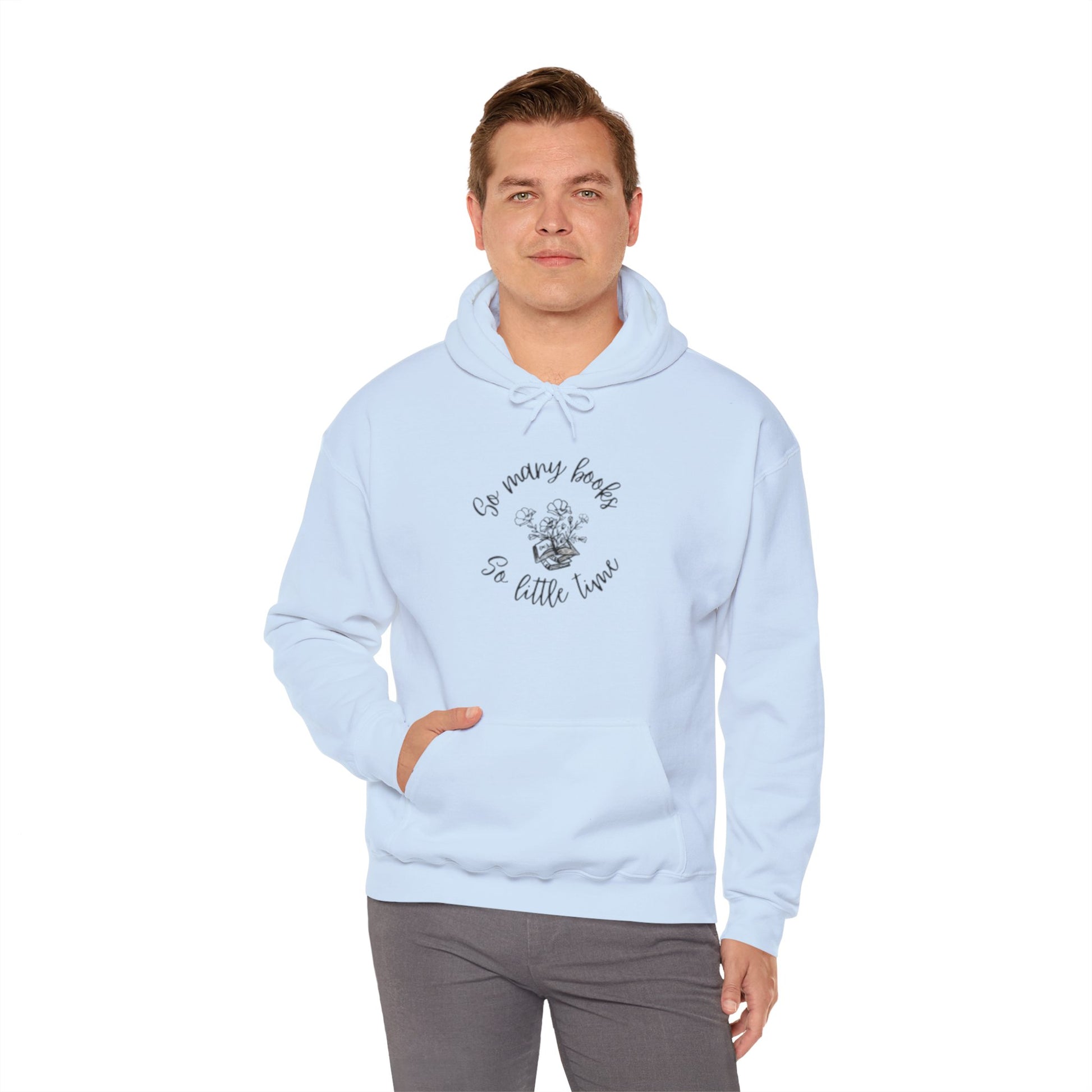 So Many Books Hooded Sweatshirt | Cozy Unisex Hoodie for Book Lovers - LUVEN