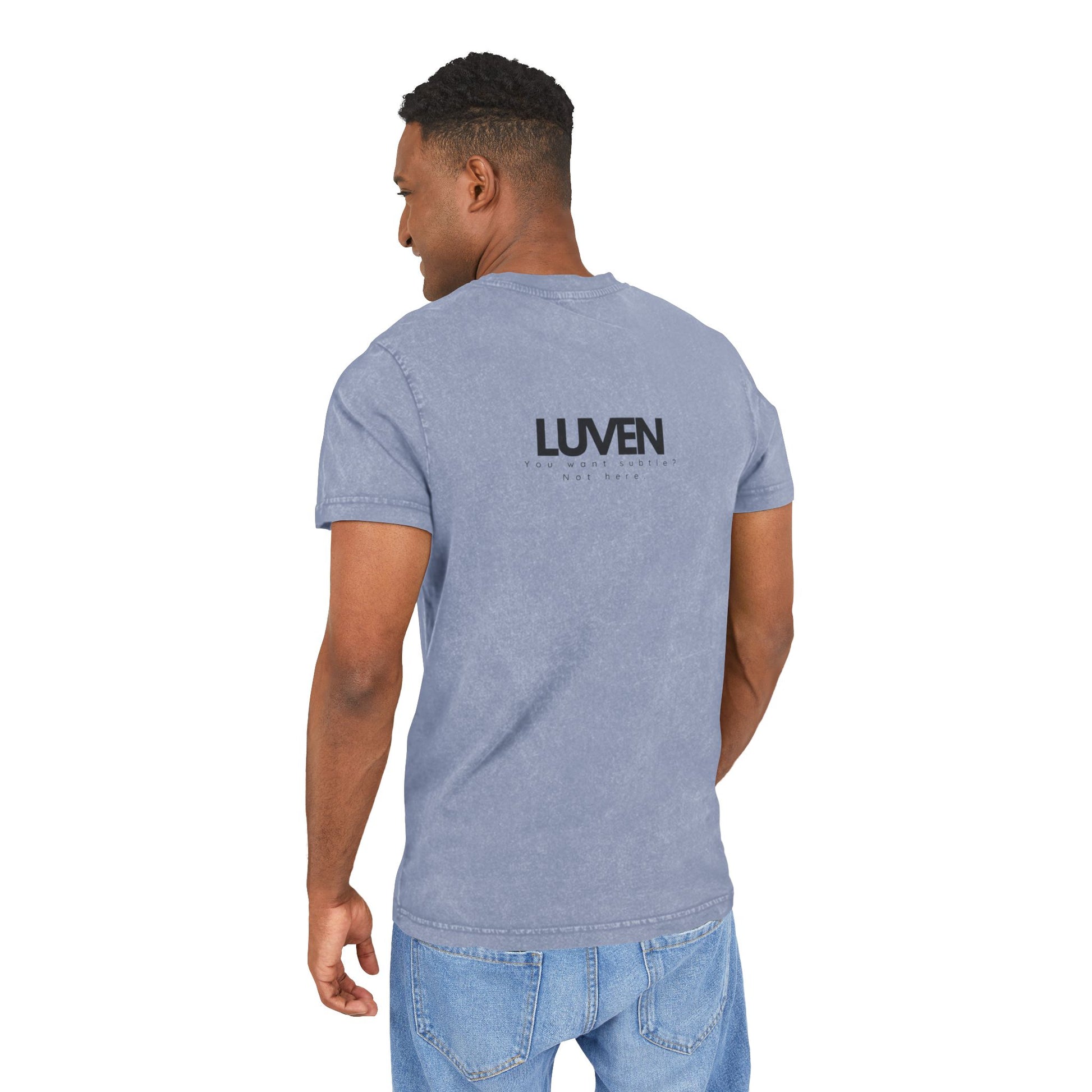 Trendy Acid Washed Tee - Casual Everyday Wear with LUVEN Design - LUVEN