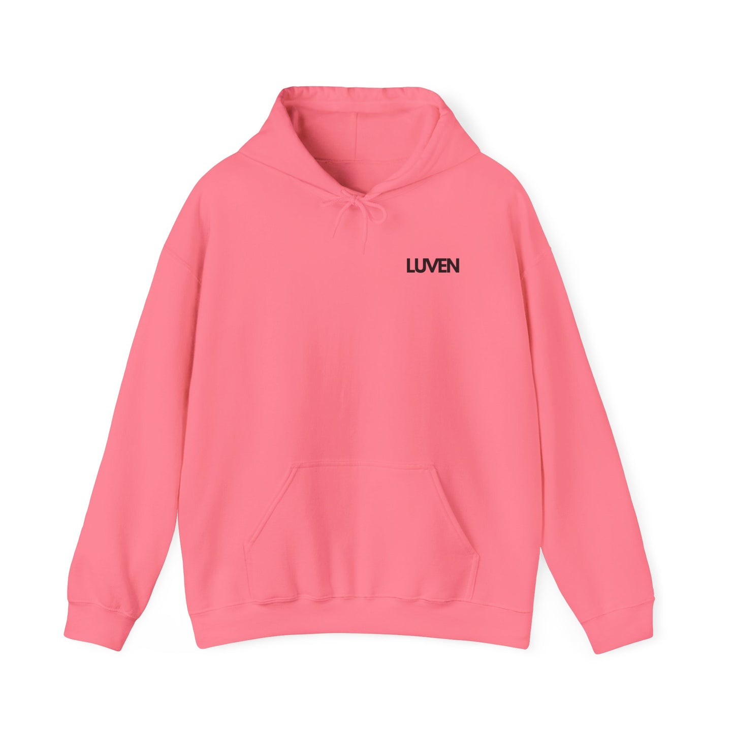 Comfortable Unisex Hooded Sweatshirt with Inspirational Design - Perfect for Relaxation and Everyday Wear - LUVEN