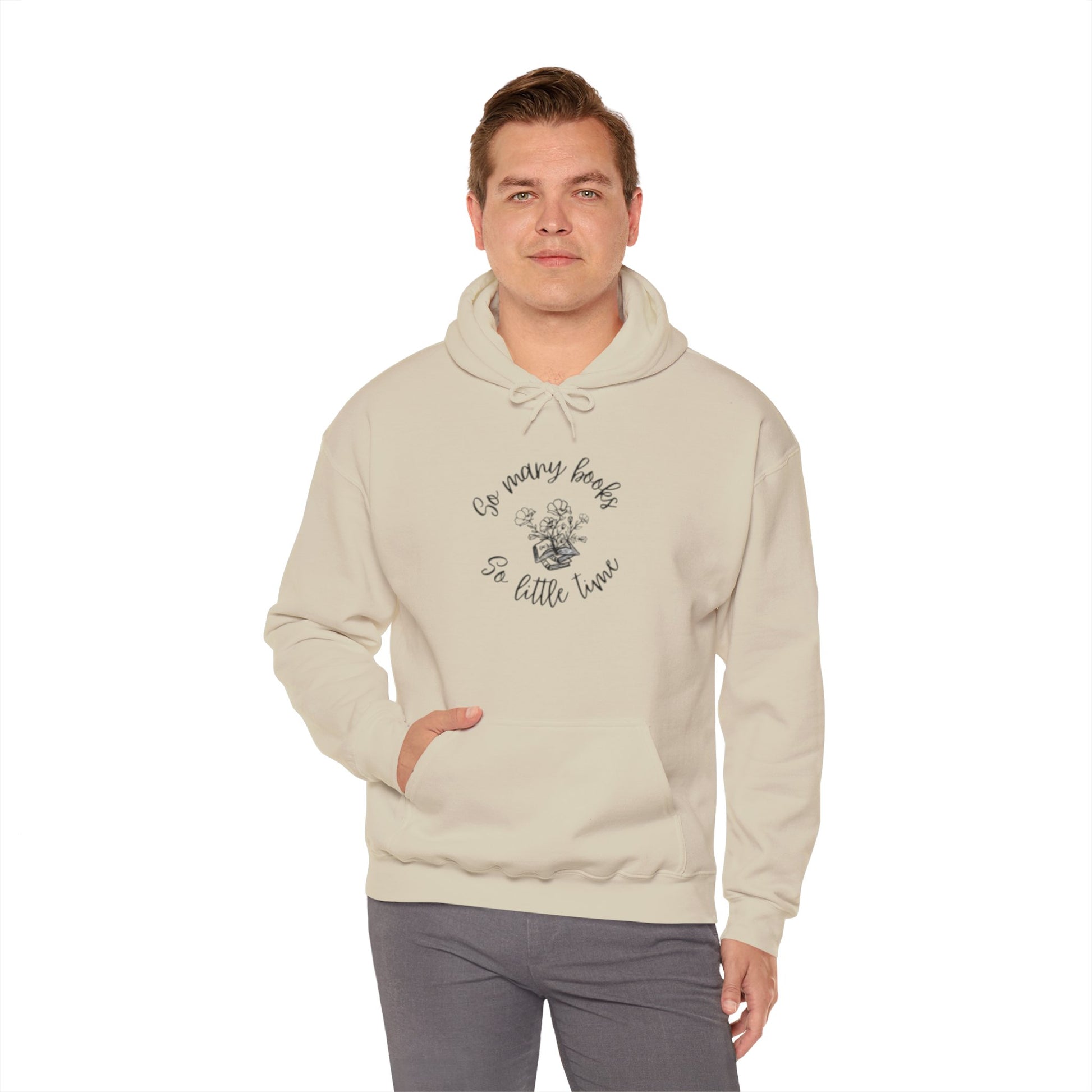 So Many Books Hooded Sweatshirt | Cozy Unisex Hoodie for Book Lovers - LUVEN