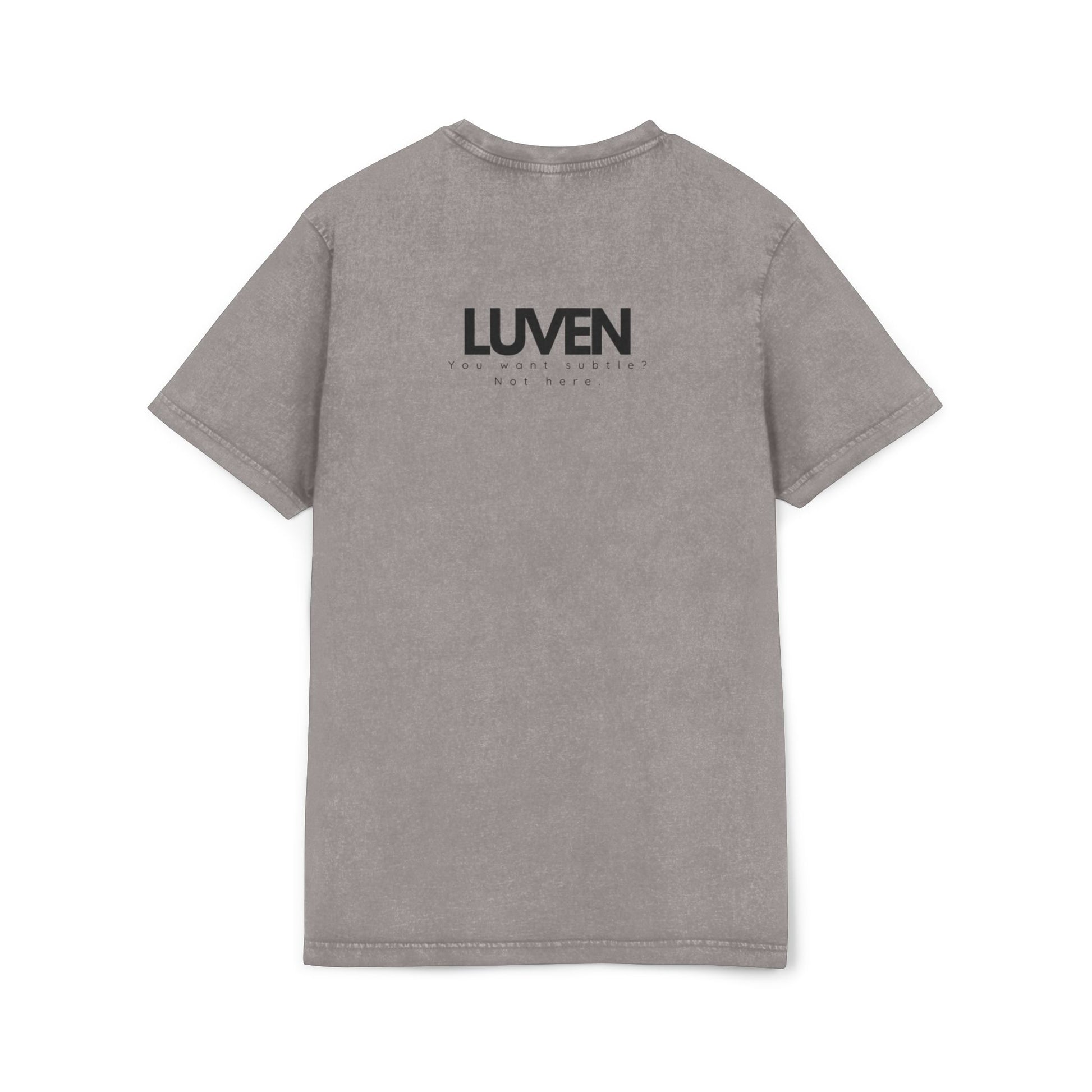 Trendy Acid Washed Tee - Casual Everyday Wear with LUVEN Design - LUVEN