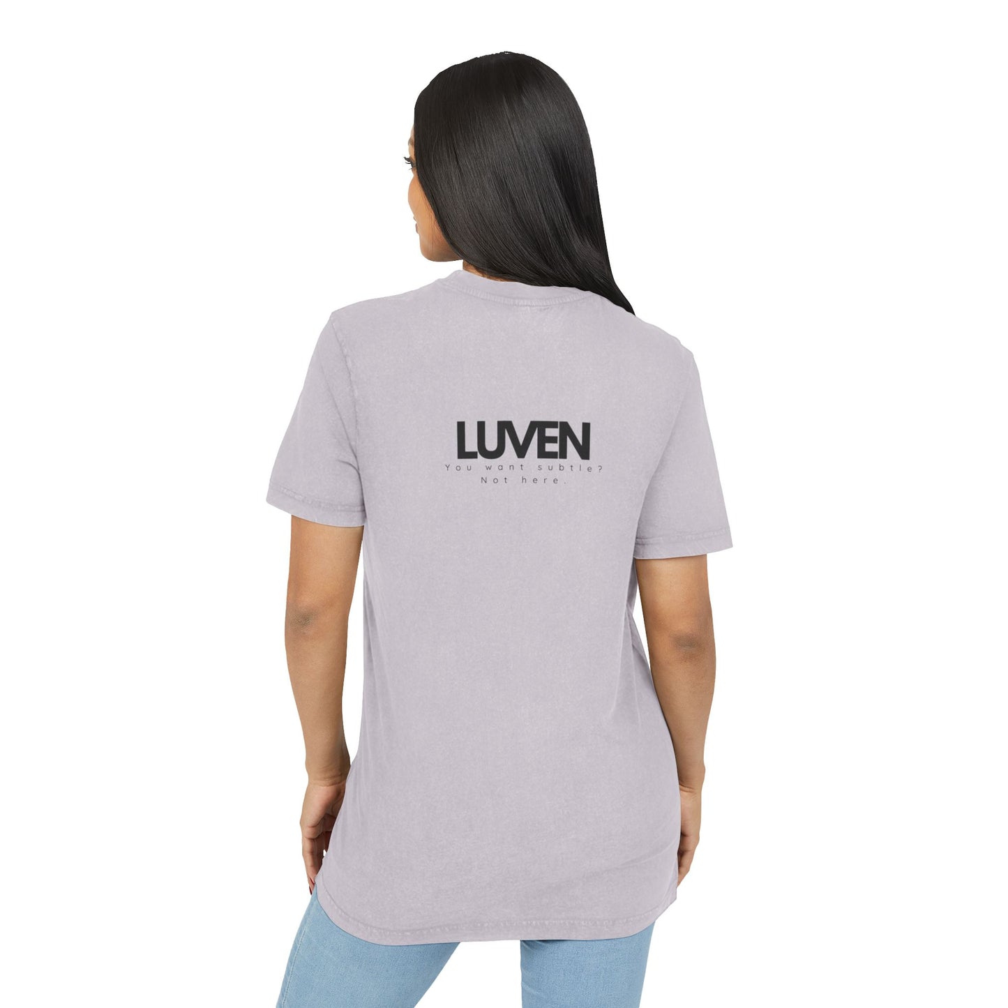 Trendy Acid Washed Tee - Casual Everyday Wear with LUVEN Design - LUVEN
