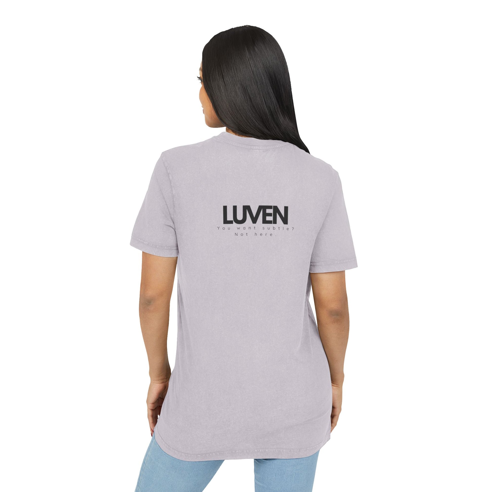 Trendy Acid Washed Tee - Casual Everyday Wear with LUVEN Design - LUVEN