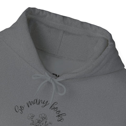 So Many Books Hooded Sweatshirt | Cozy Unisex Hoodie for Book Lovers - LUVEN