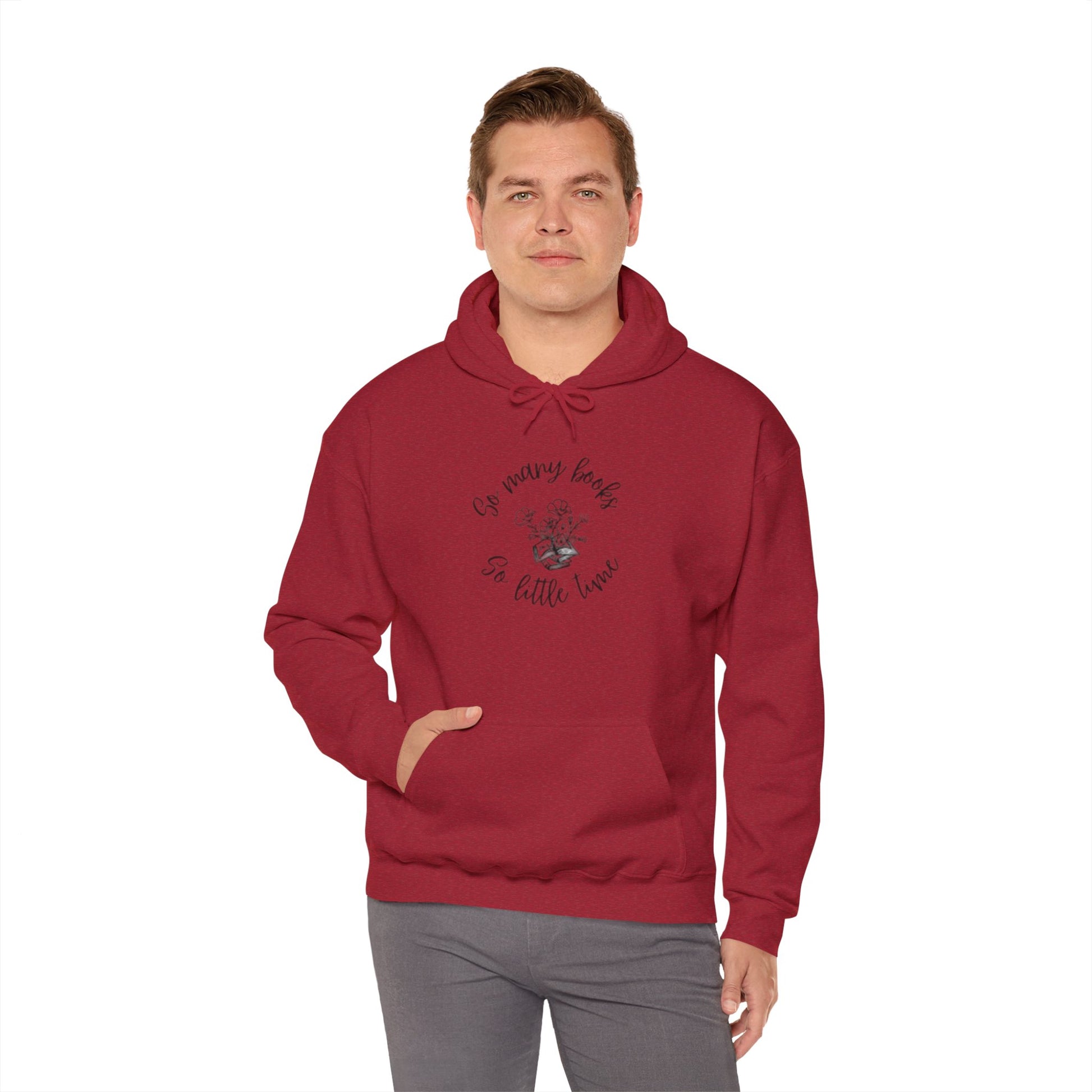 So Many Books Hooded Sweatshirt | Cozy Unisex Hoodie for Book Lovers - LUVEN