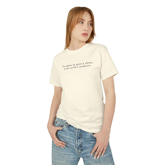Unisex Heavyweight Cotton Tee - Too Glam to Give a Damn Tee