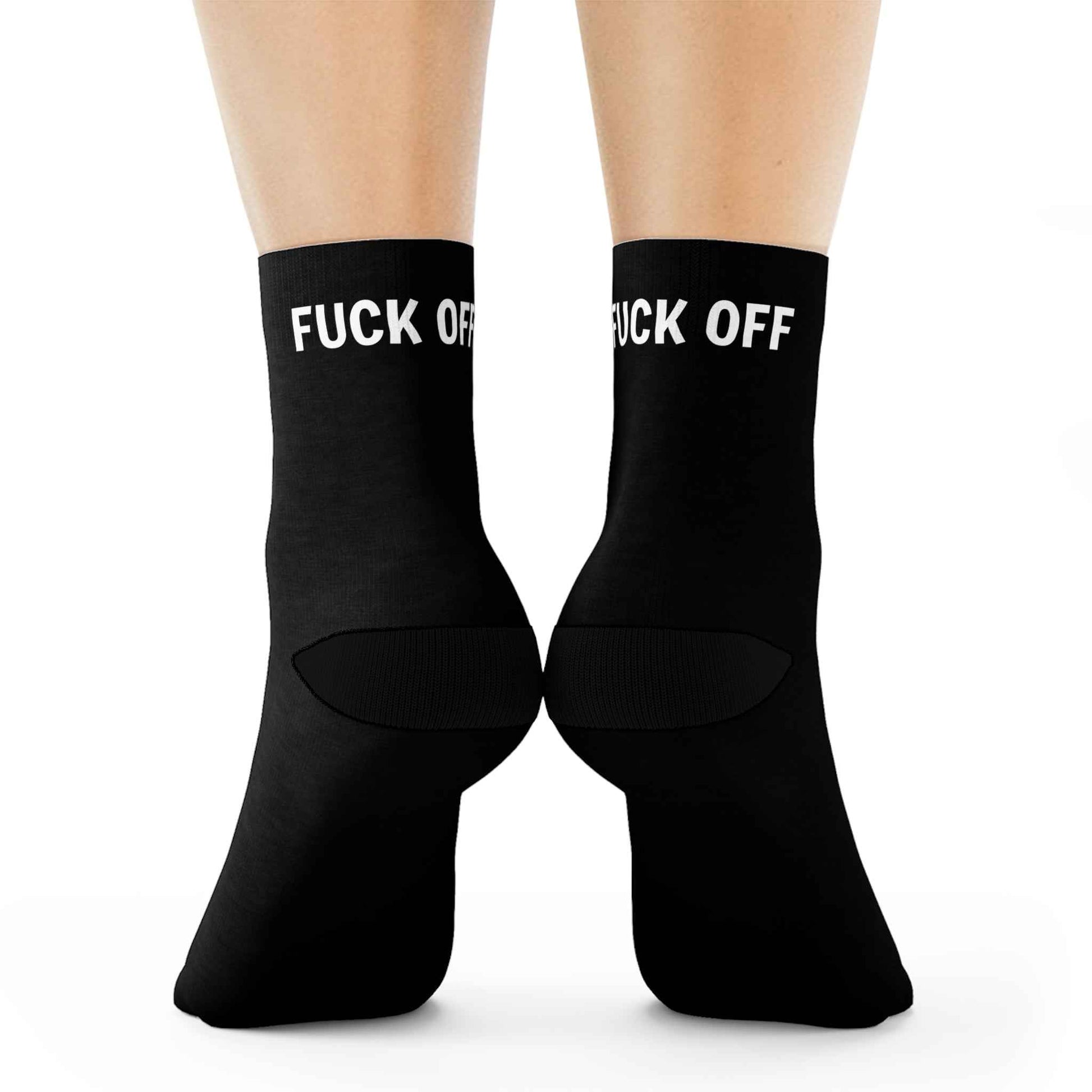Funny Crew Socks - "Fuck Off" Statement Socks for Casual Wear