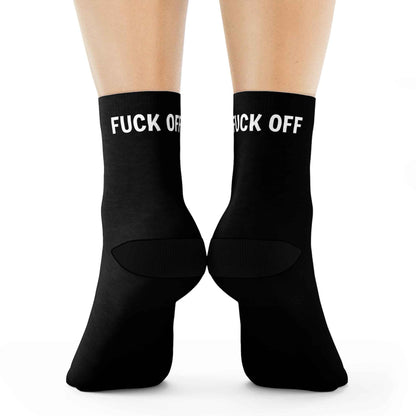 Funny Crew Socks - "Fuck Off" Statement Socks for Casual Wear