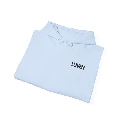 Comfortable Unisex Hooded Sweatshirt with Inspirational Design - Perfect for Relaxation and Everyday Wear - LUVEN